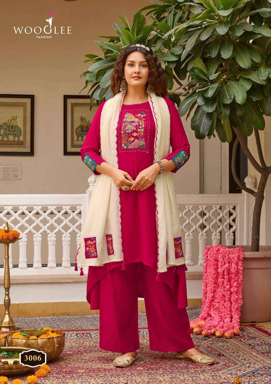 Wooglee Utsavi Viscose Kurti Combo 6 pcs Catalogue