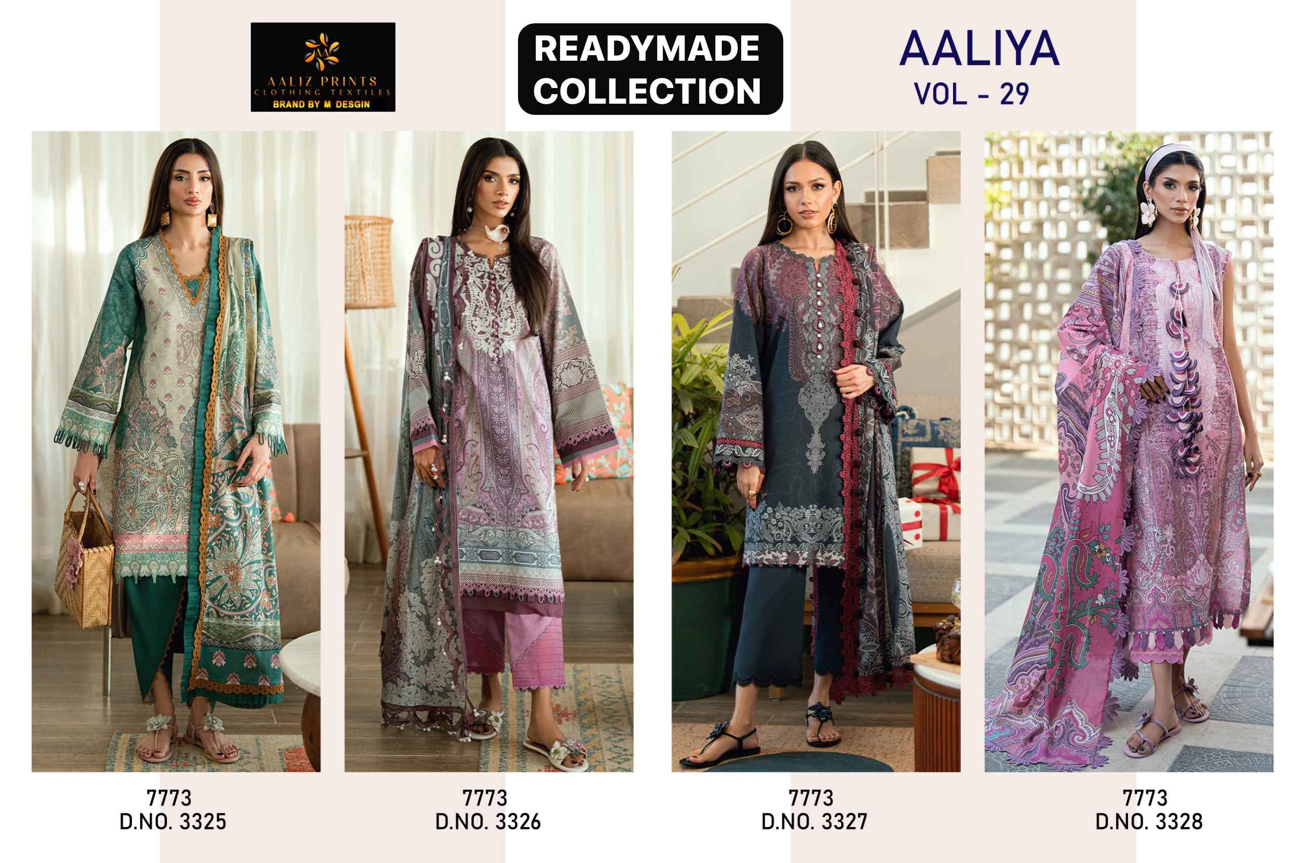 Aaliz Prints Aaliya Vol 29 Readymade Cotton Dress 4 pcs Catalogue