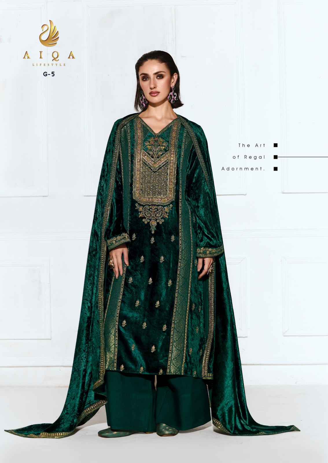 Aiqa Rubab Viscose Velvet Dress Material 6 pcs Catalogue