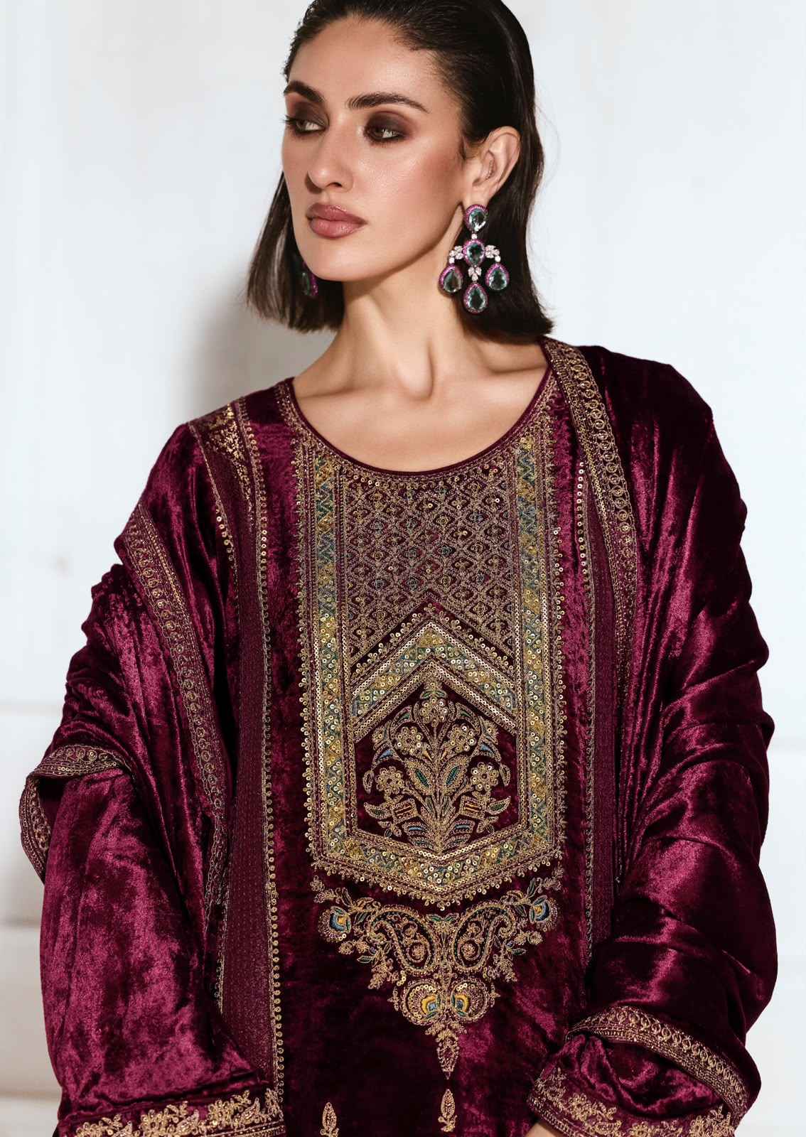Aiqa Rubab Viscose Velvet Dress Material 6 pcs Catalogue