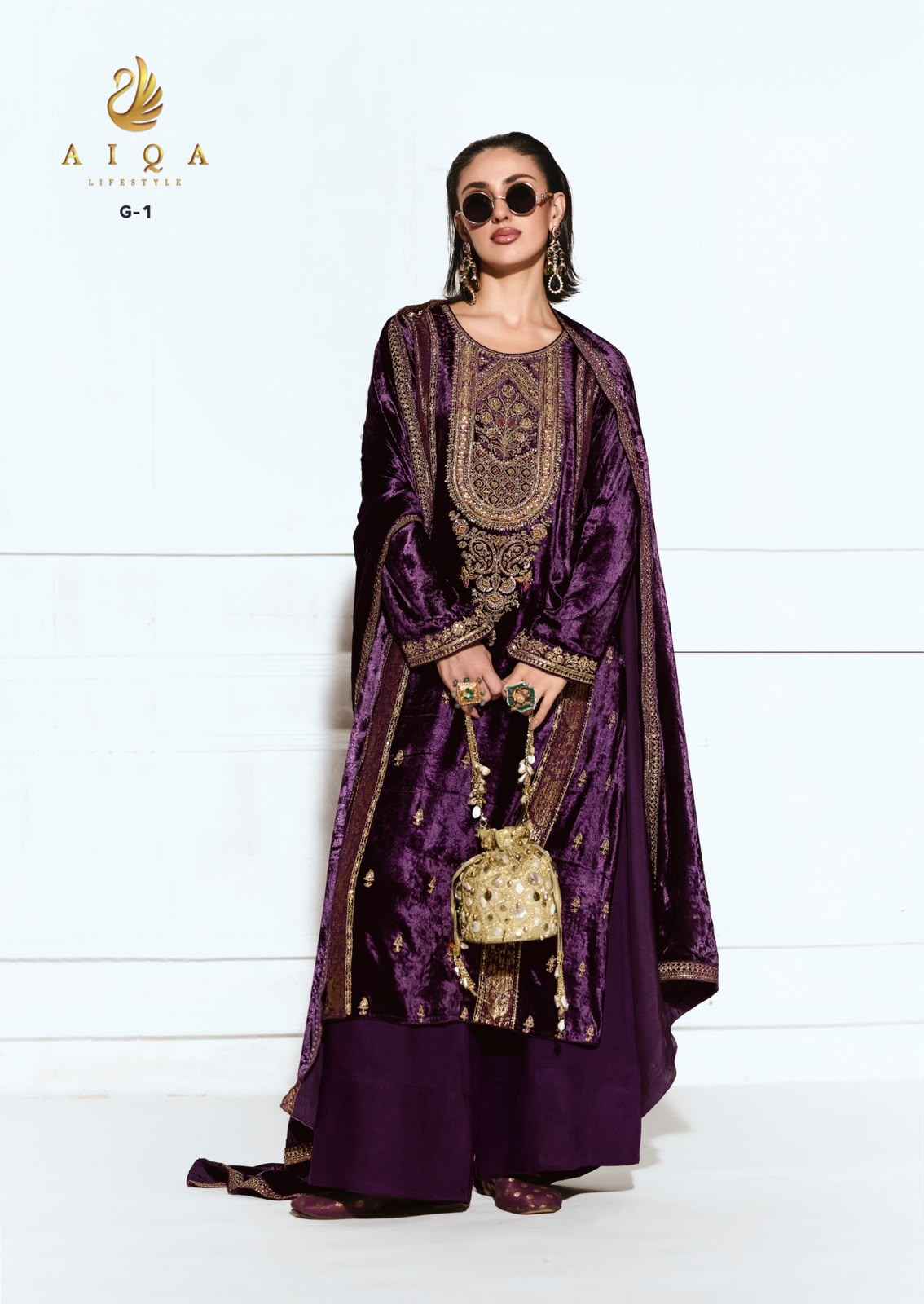 Aiqa Rubab Viscose Velvet Dress Material 6 pcs Catalogue