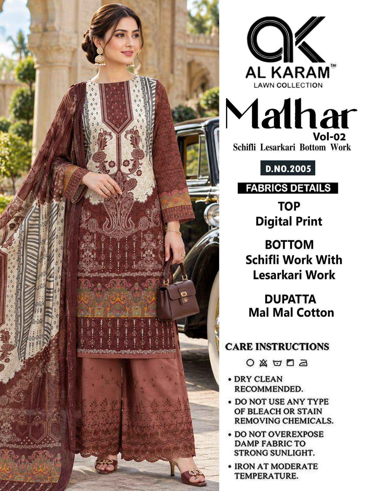 Al Karam Malhar Vol 2 Cotton Dress Material 6 pcs Catalogue