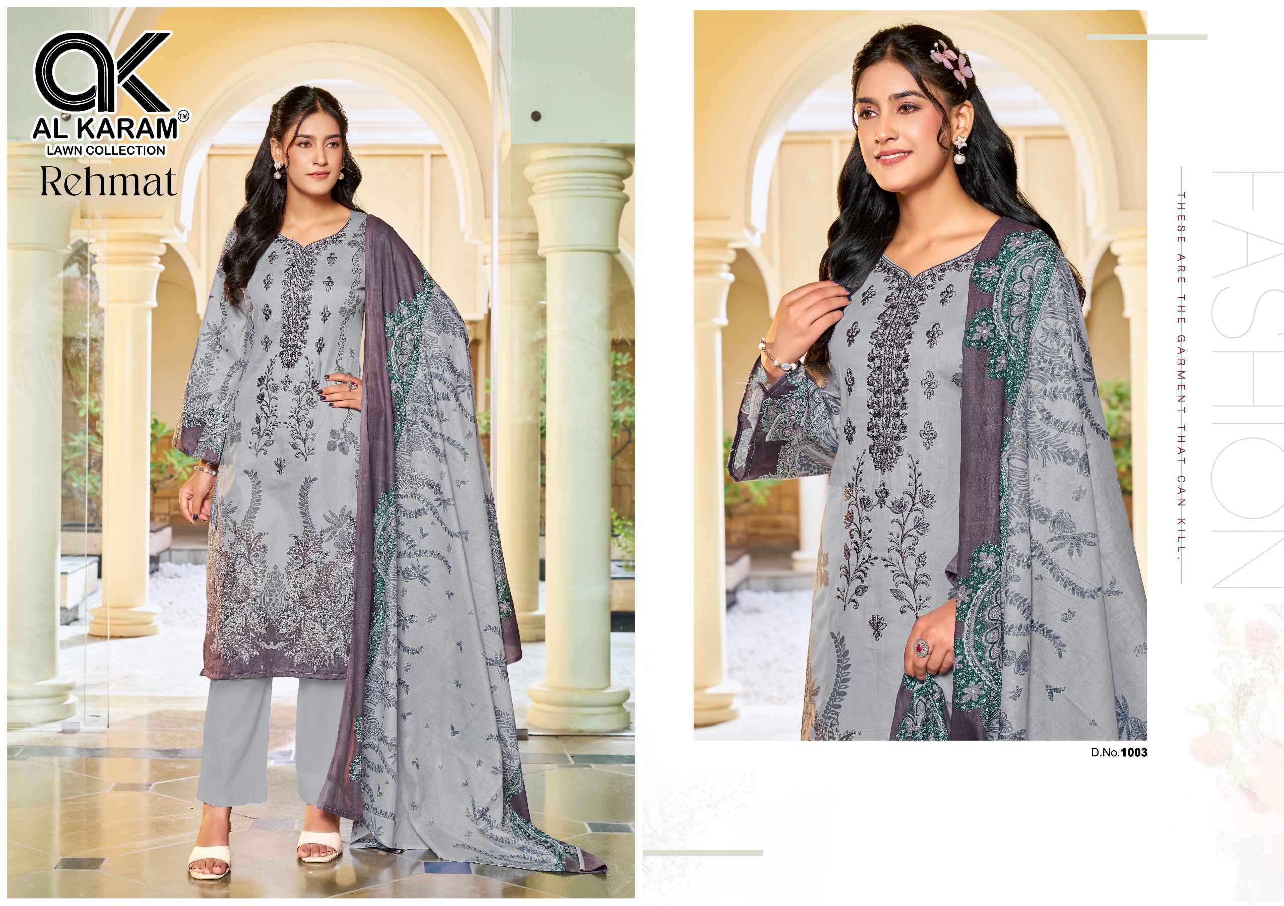 Al Karam Rehmat Cotton Dress Material 6 pcs Catalogue