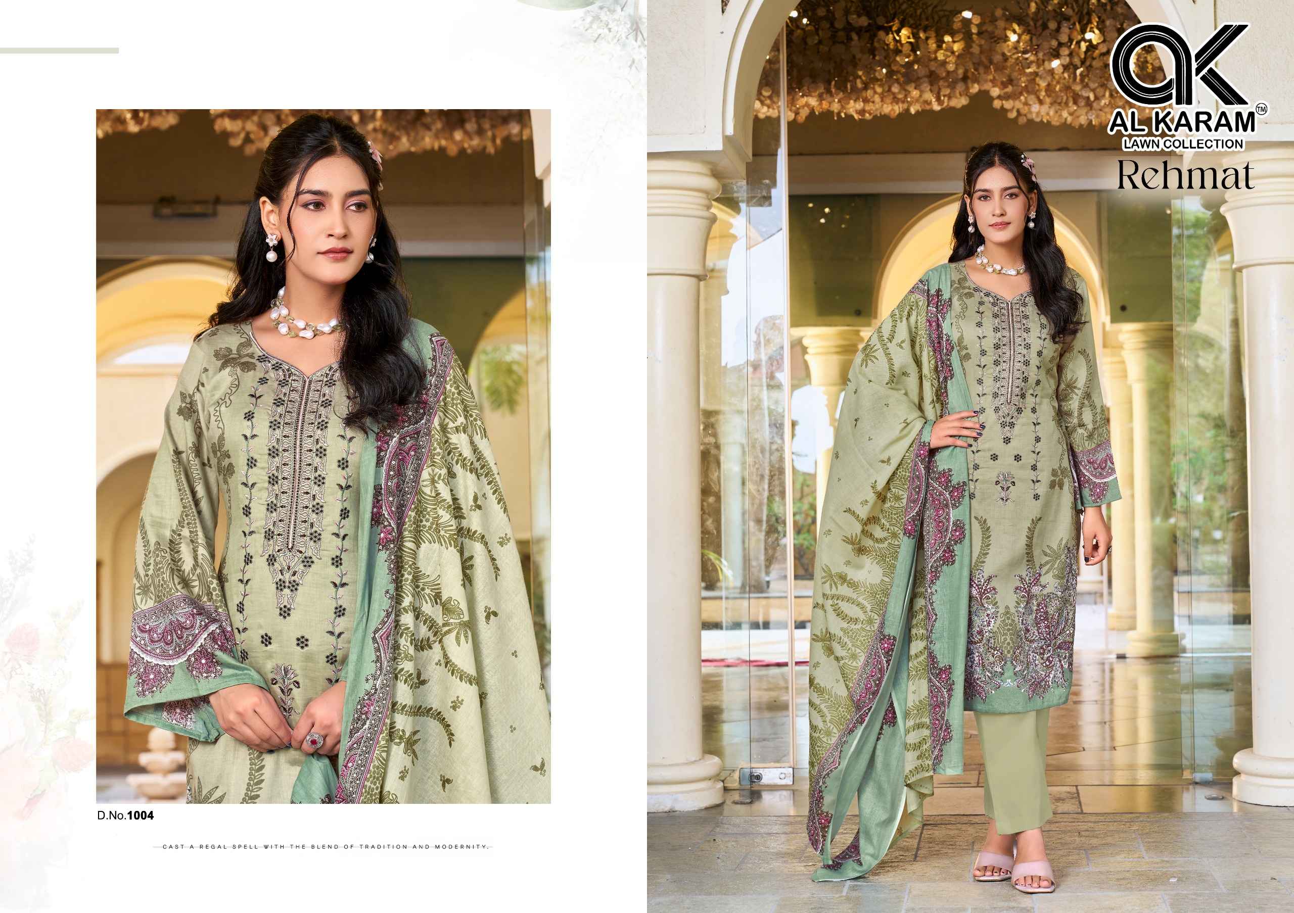 Al Karam Rehmat Cotton Dress Material 6 pcs Catalogue