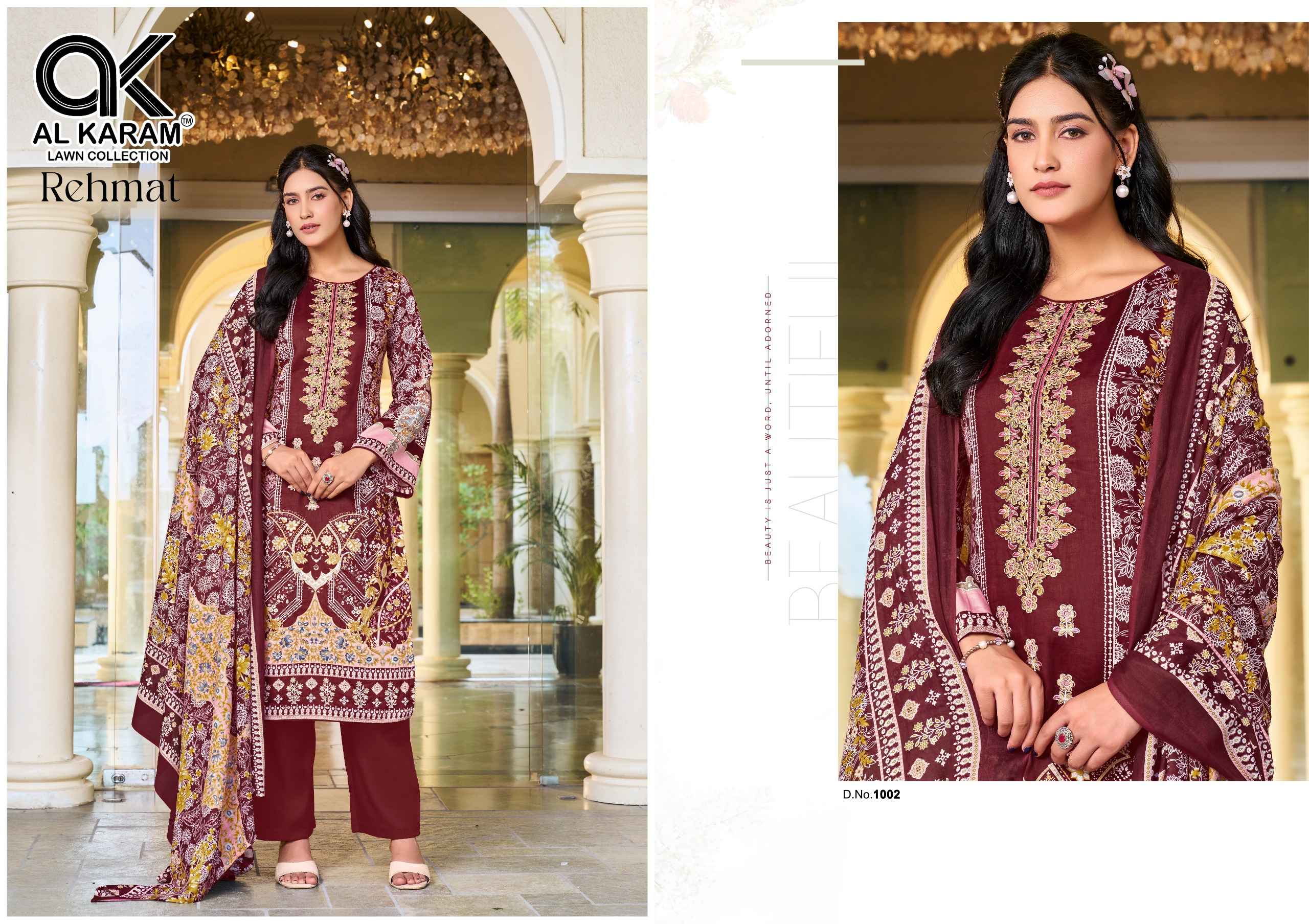Al Karam Rehmat Cotton Dress Material 6 pcs Catalogue