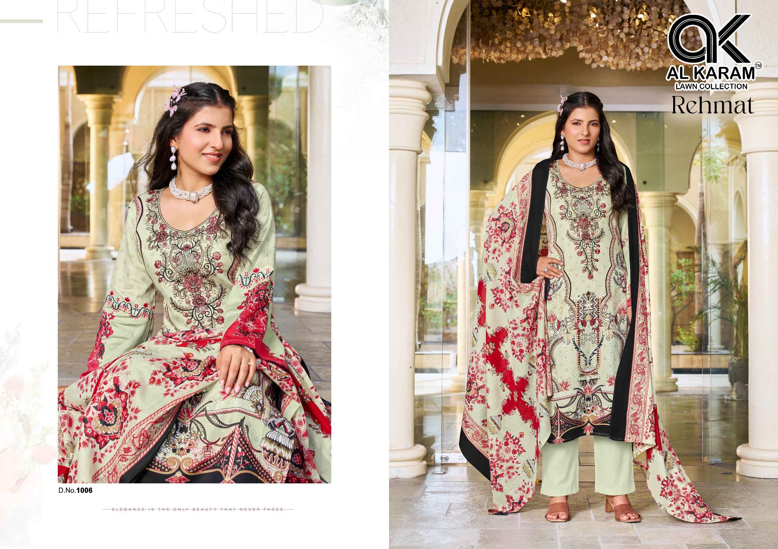 Al Karam Rehmat Cotton Dress Material 6 pcs Catalogue