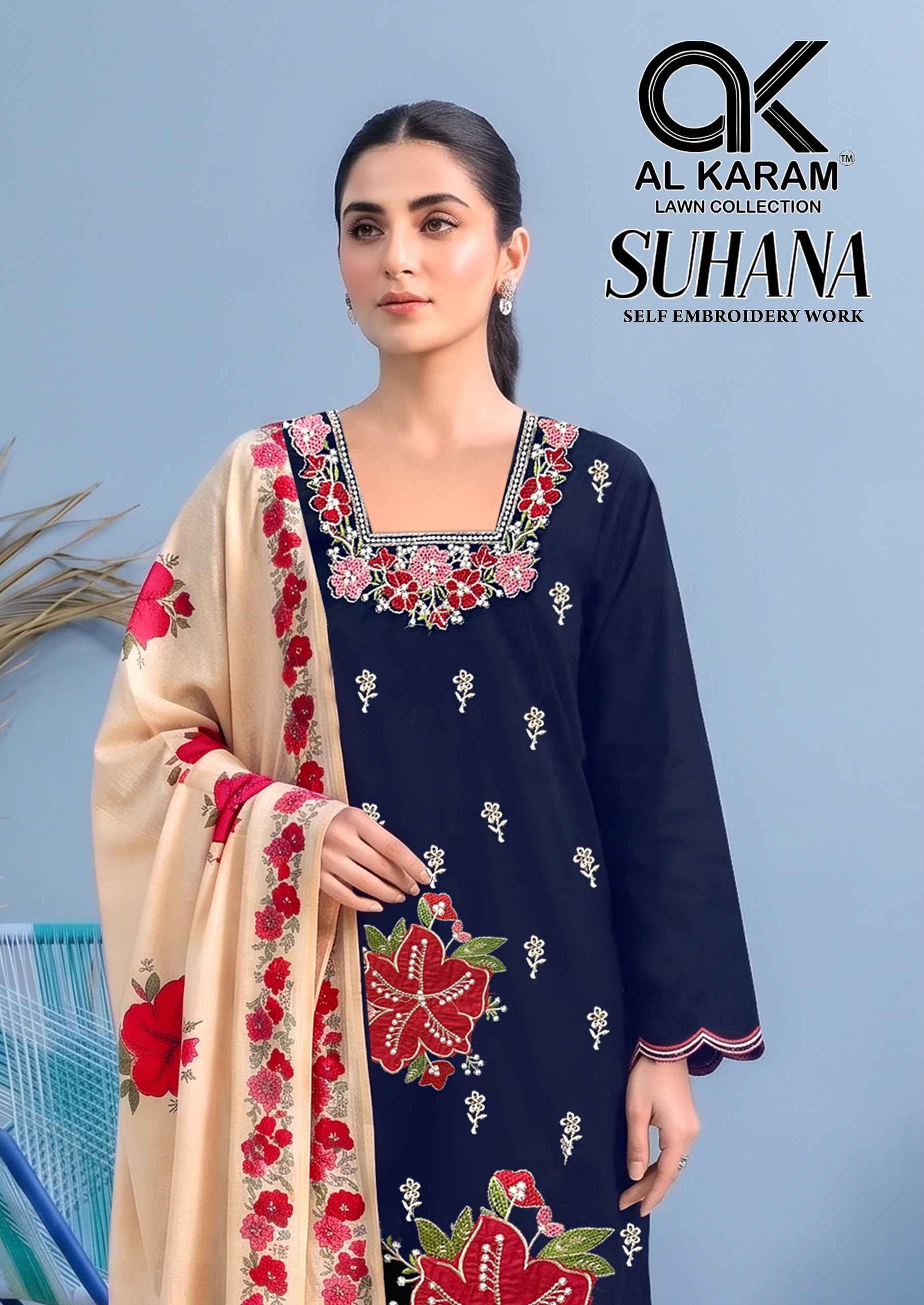 Al Karam Suhana Rayon Dress Material 4 pcs Catalogue