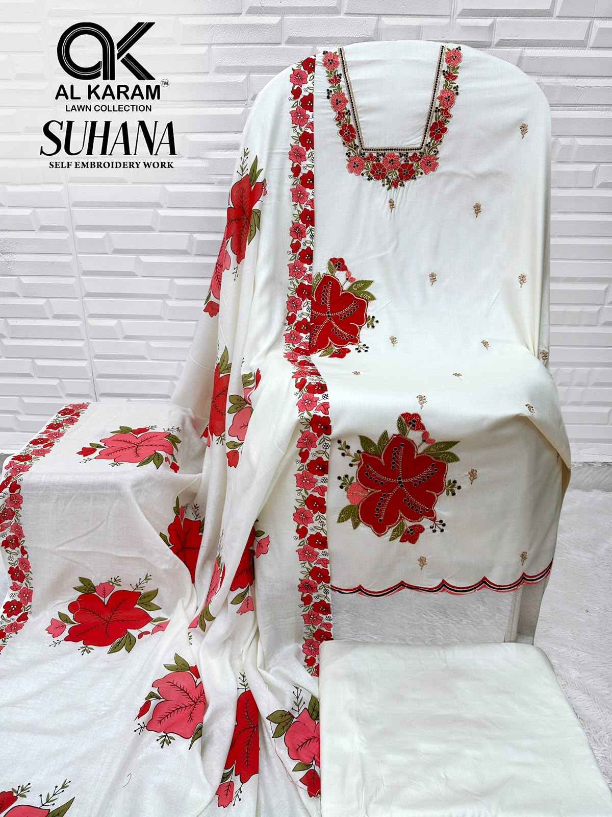 Al Karam Suhana Rayon Dress Material 4 pcs Catalogue