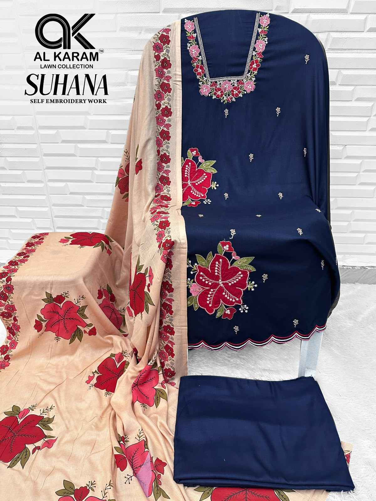 Al Karam Suhana Rayon Dress Material 4 pcs Catalogue