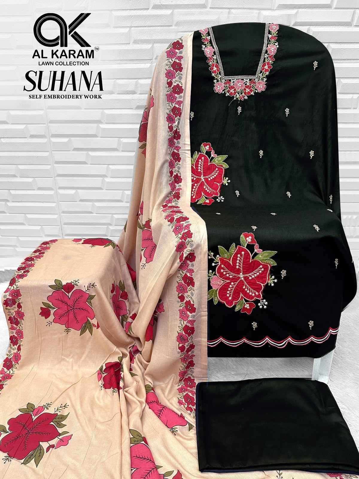 Al Karam Suhana Rayon Dress Material 4 pcs Catalogue