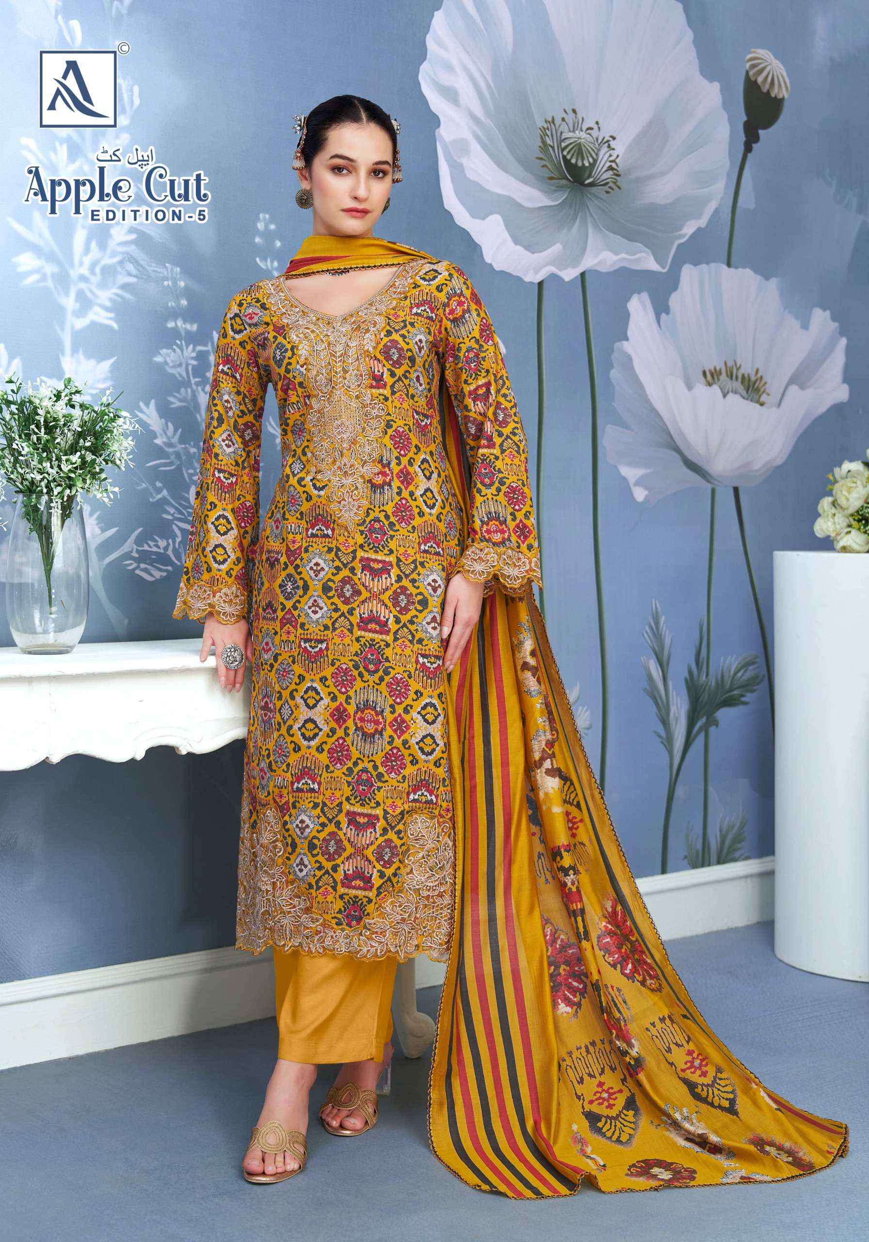 Alok Apple Cut Edition 5 Viscose Dress Material 6 pcs Catalogue