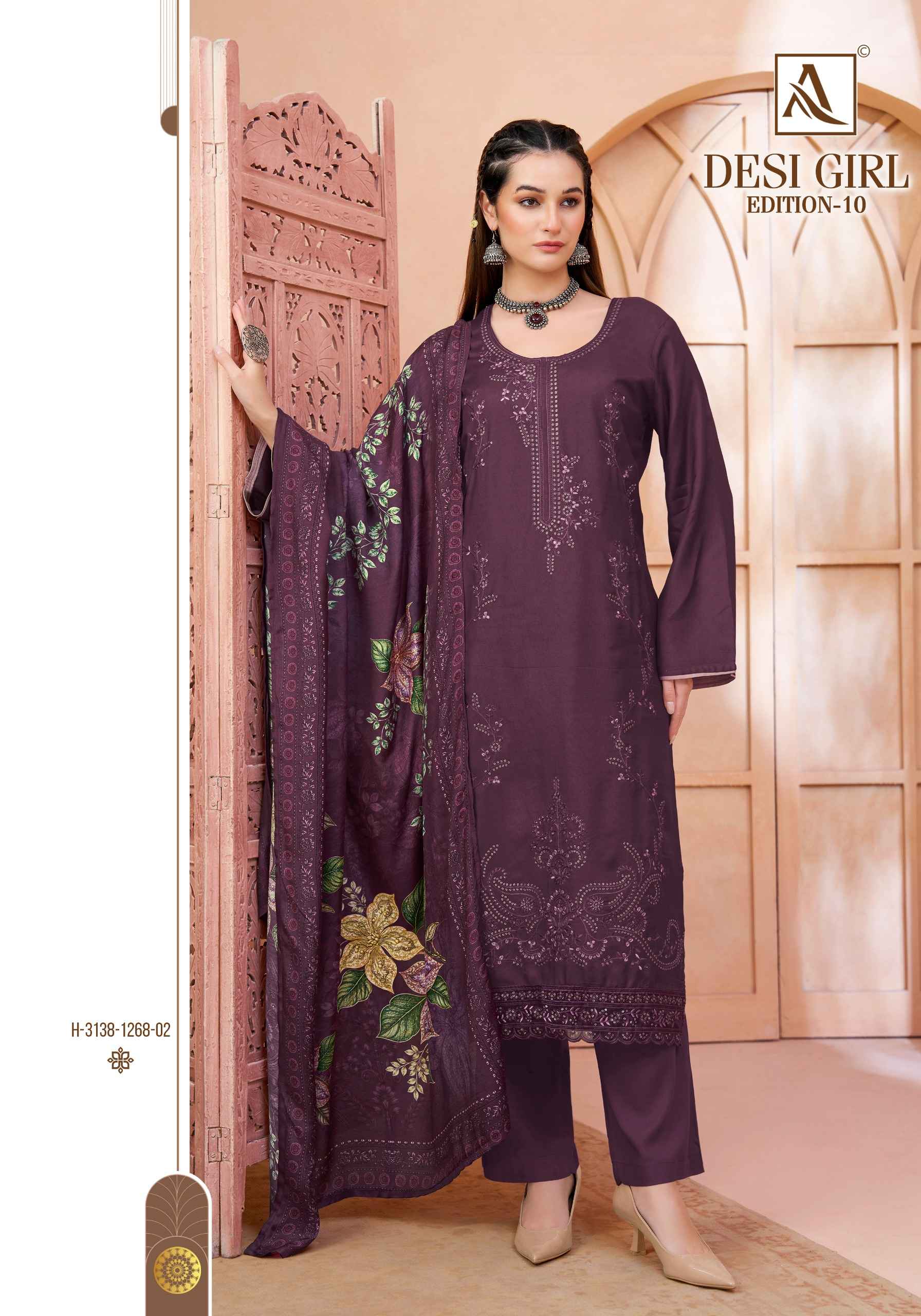 Alok Desi Girl Edition 10 Viscose Maslin Dress Material 6 pcs Catalogue