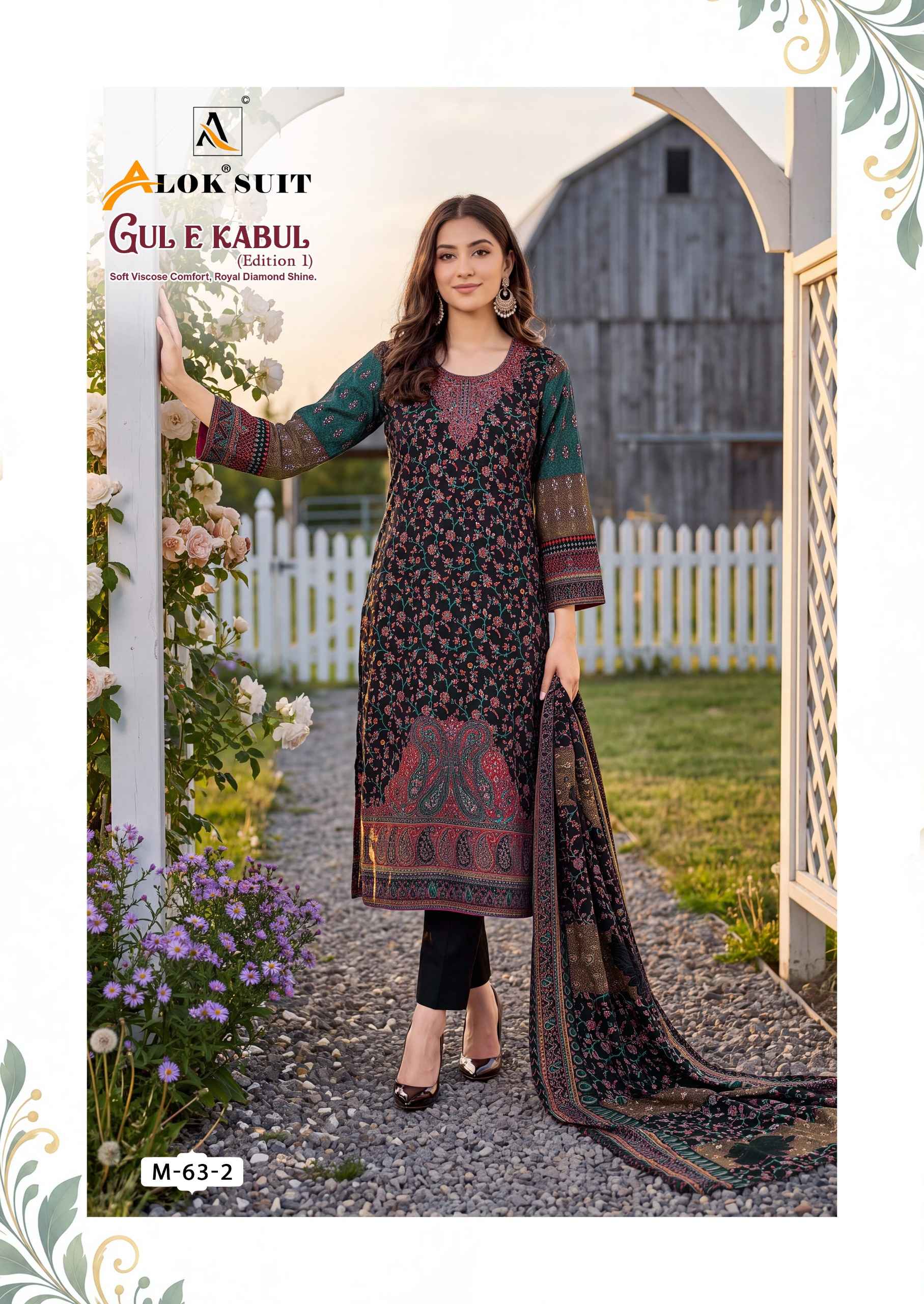 Alok Gul E Kabul Edition 1 Viscose Dress Material 6 pcs Catalogue