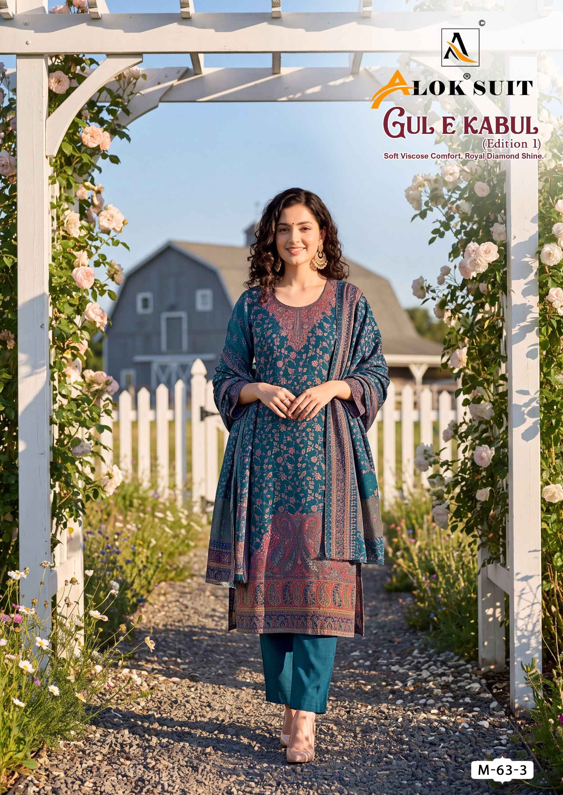 Alok Gul E Kabul Edition 1 Viscose Dress Material 6 pcs Catalogue
