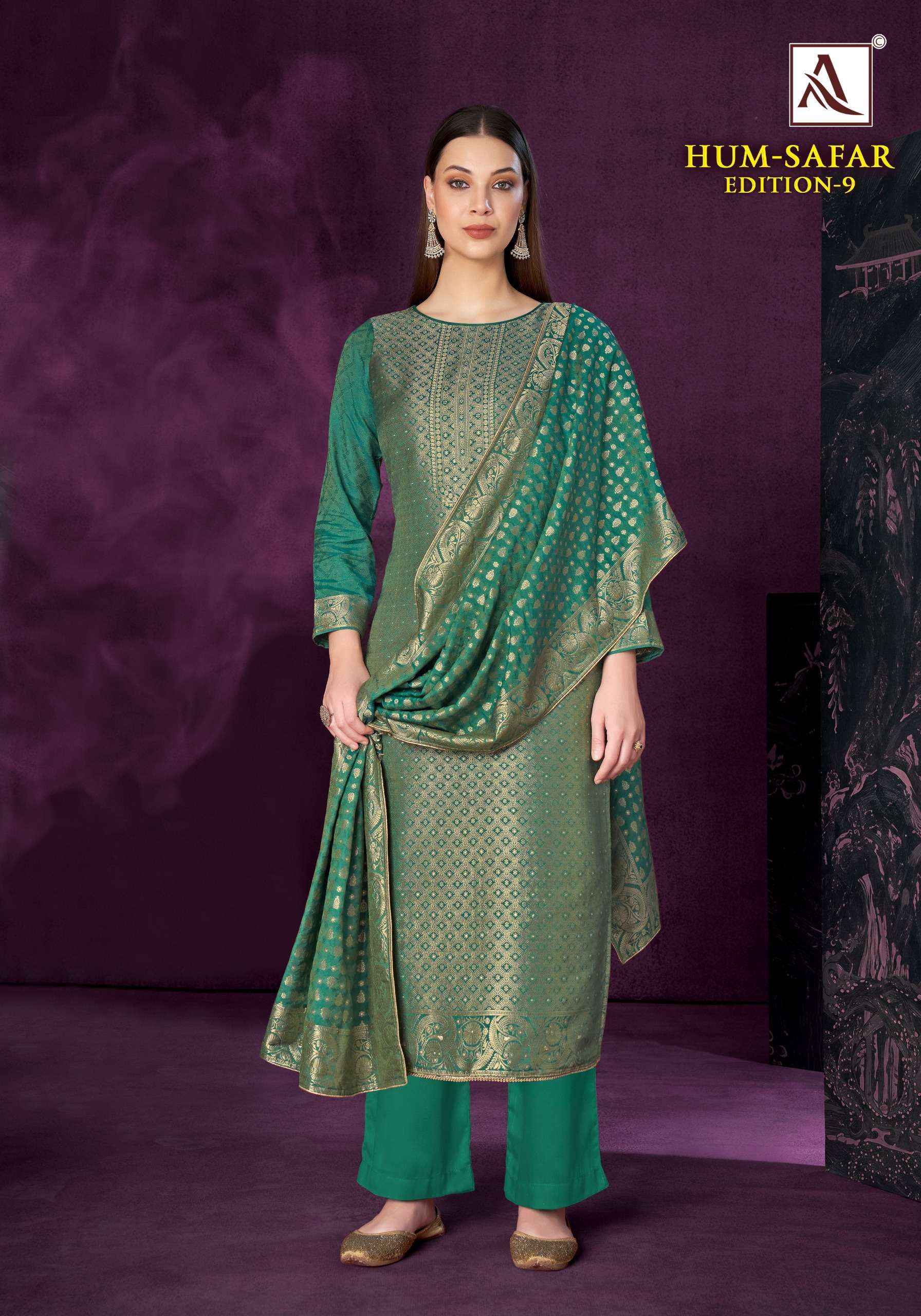 Alok Hum-Safar Edition 9 Viscose Maslin Dress Material 6 pcs Catalogue