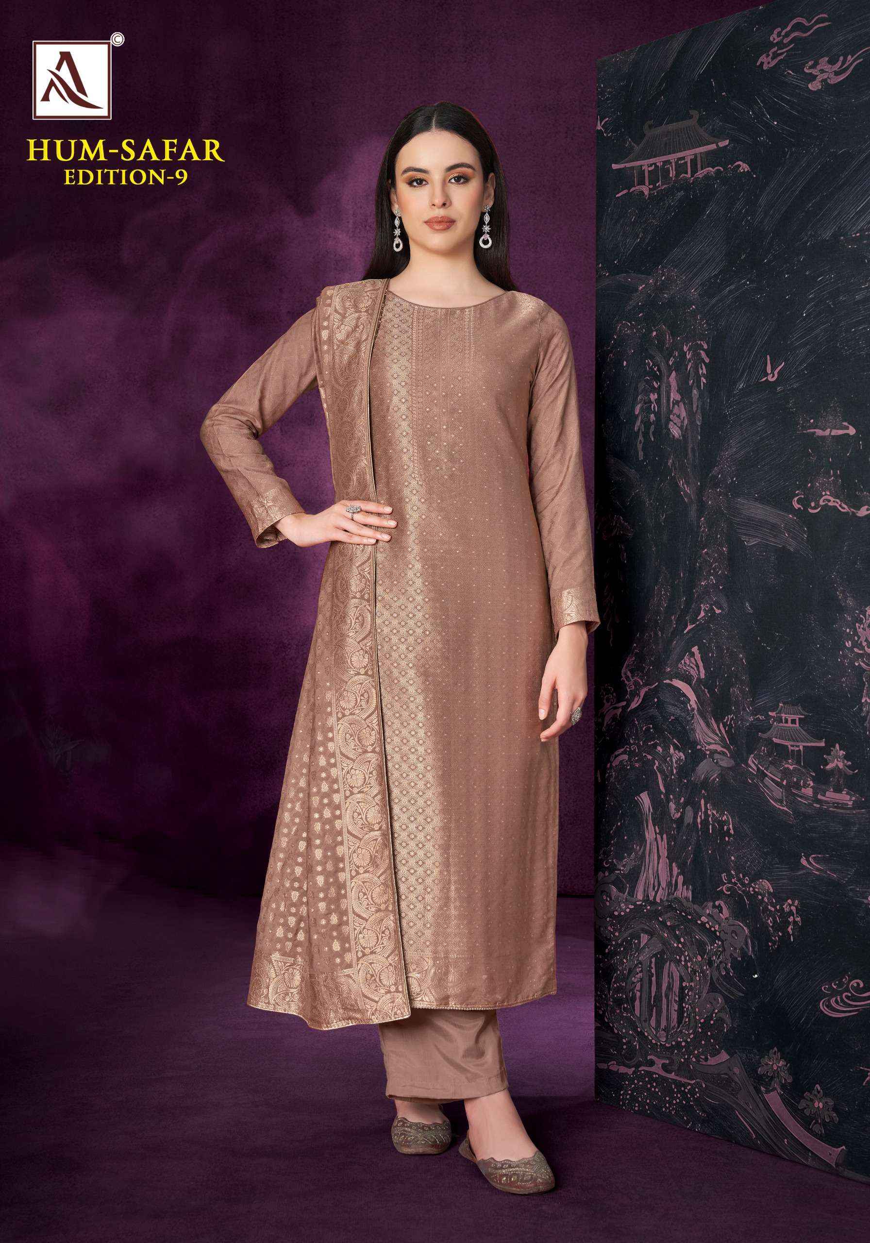 Alok Hum-Safar Edition 9 Viscose Maslin Dress Material 6 pcs Catalogue