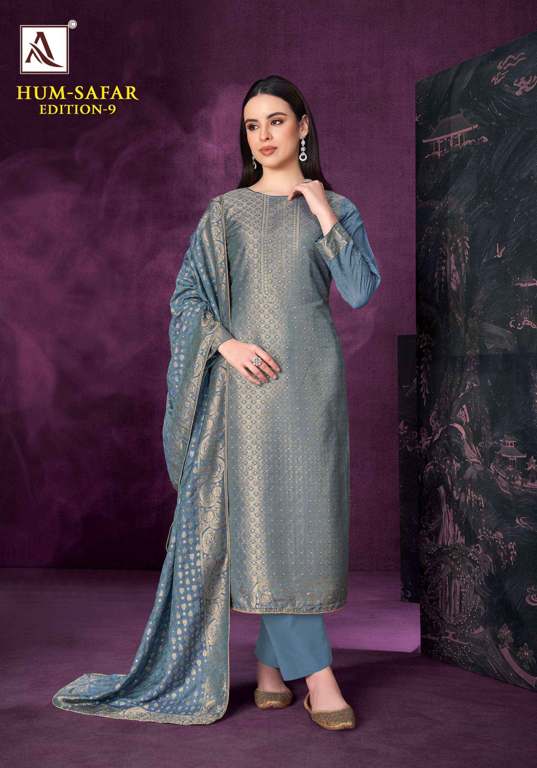 Alok Hum-Safar Edition 9 Viscose Maslin Dress Material 6 pcs Catalogue