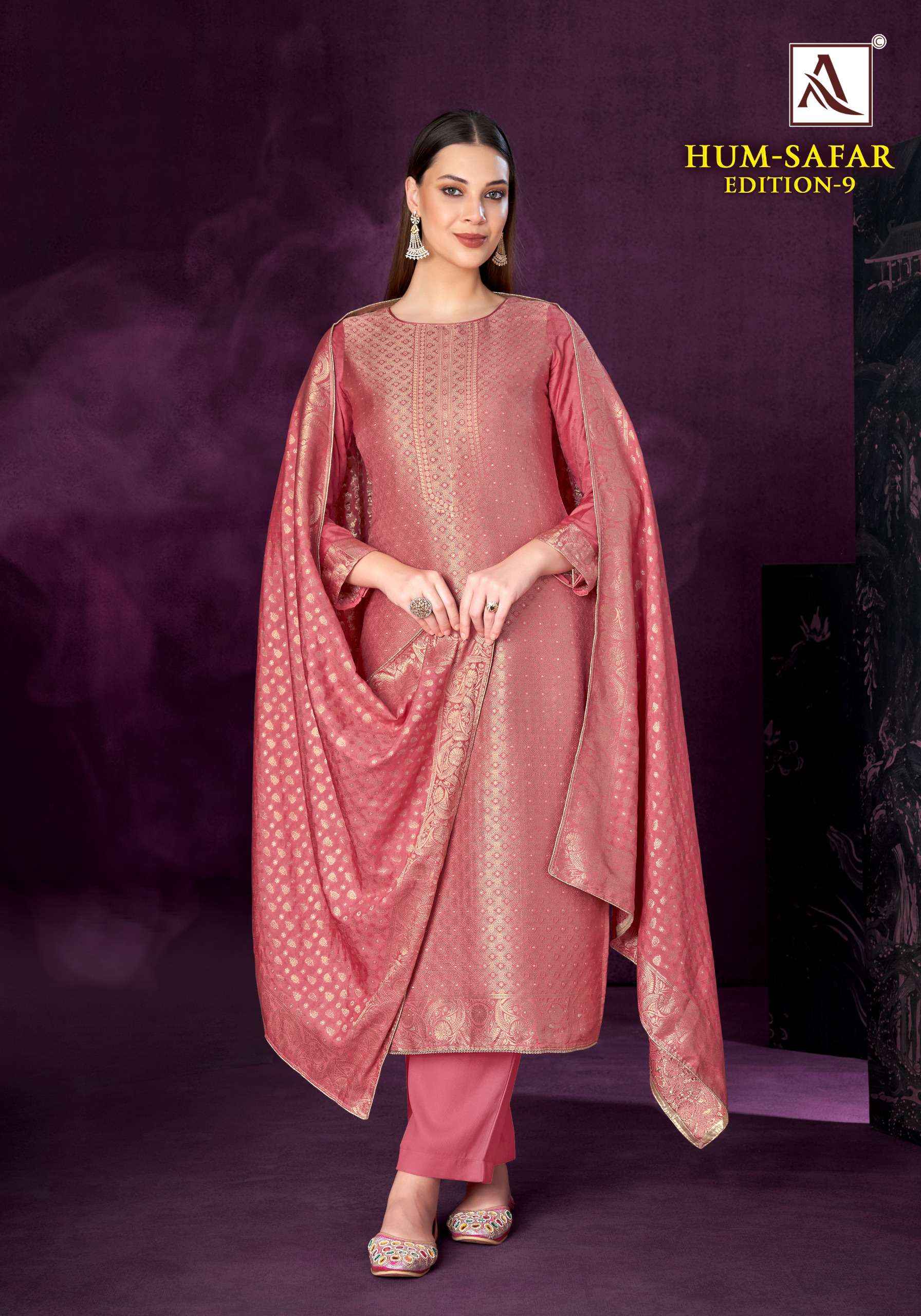 Alok Hum-Safar Edition 9 Viscose Maslin Dress Material 6 pcs Catalogue