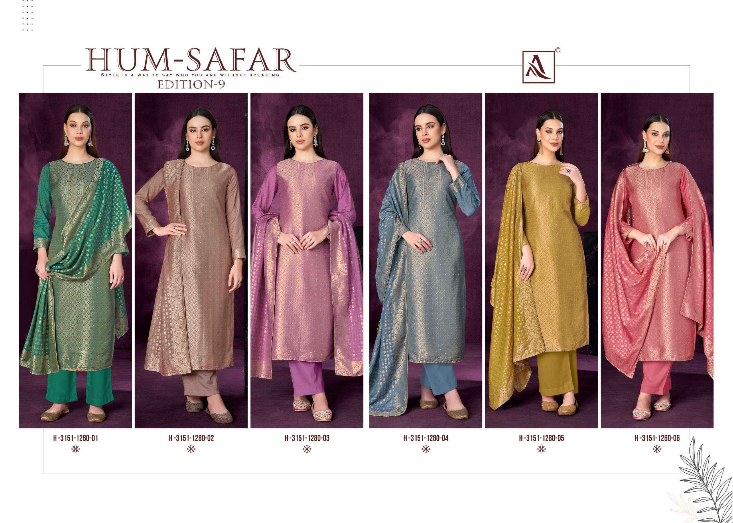 Alok Hum-Safar Edition 9 Viscose Maslin Dress Material 6 pcs Catalogue