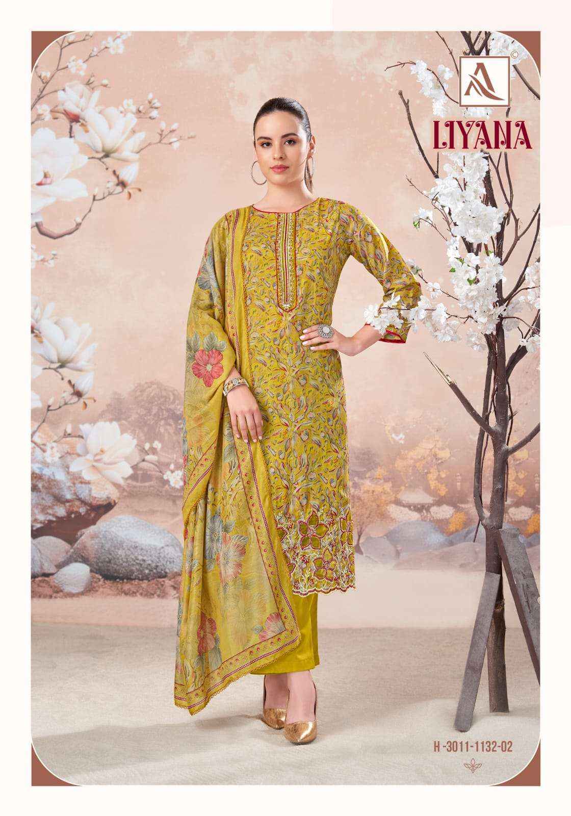 Alok Liyana Cambric Cotton Dress Material 4 pcs Catalogue