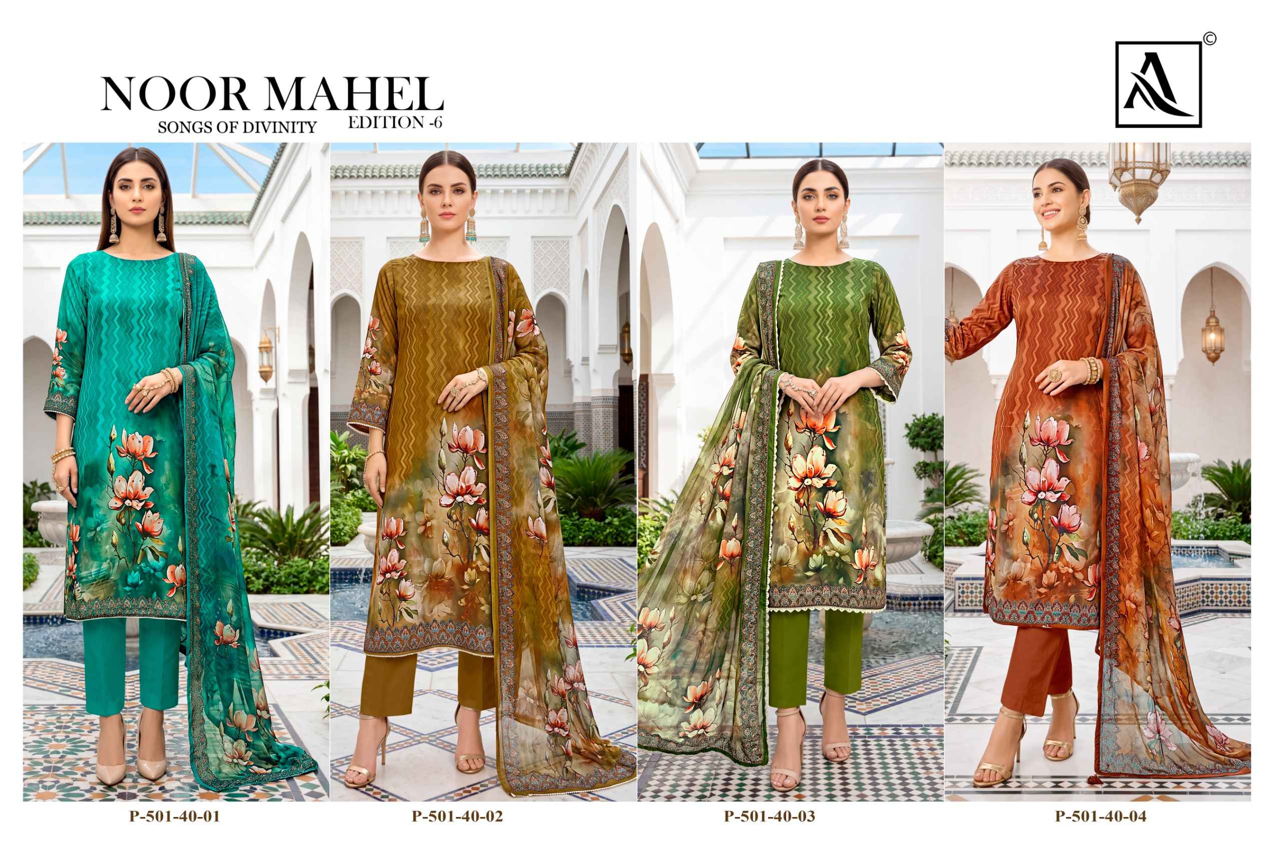 Alok Noor Mahel Edition 6 Viscose Dress Material 4 pcs Catalogue
