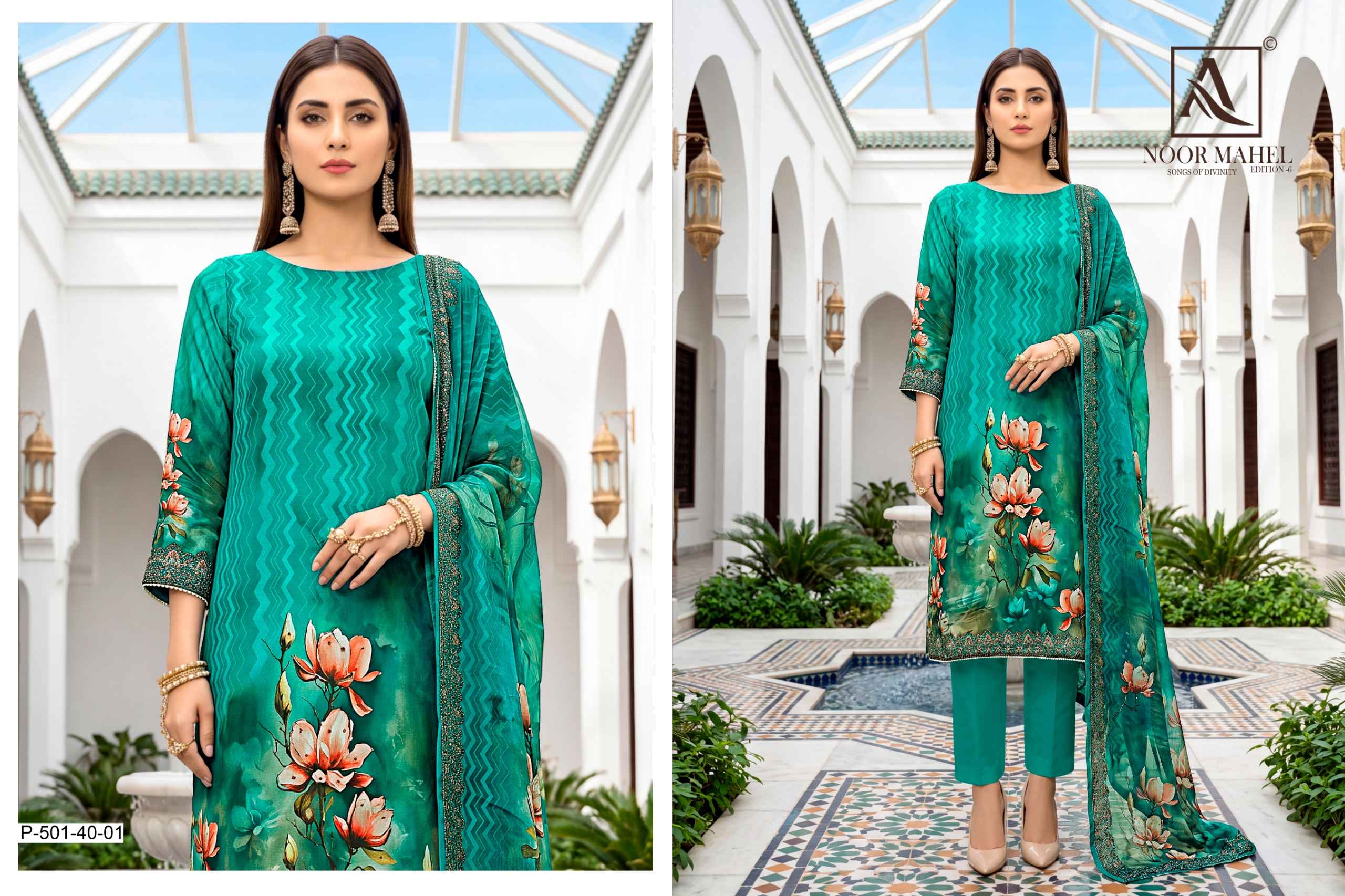 Alok Noor Mahel Edition 6 Viscose Dress Material 4 pcs Catalogue