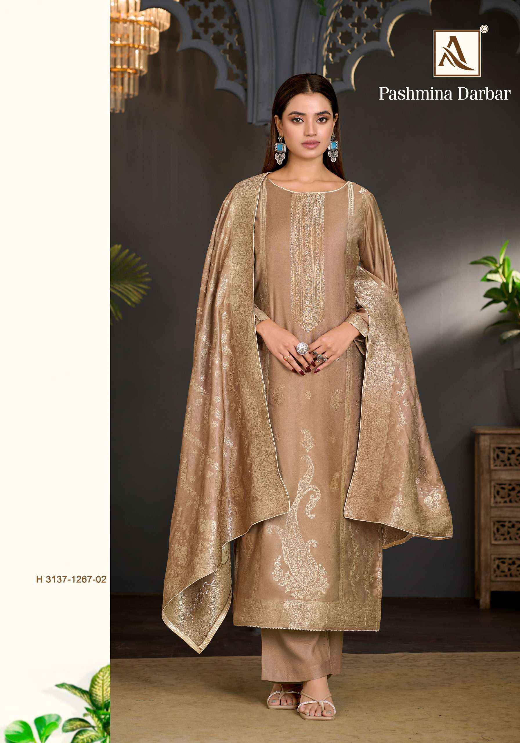 Alok Pashmina Darbar Pashmina Dress Material 6 pcs Catalogue