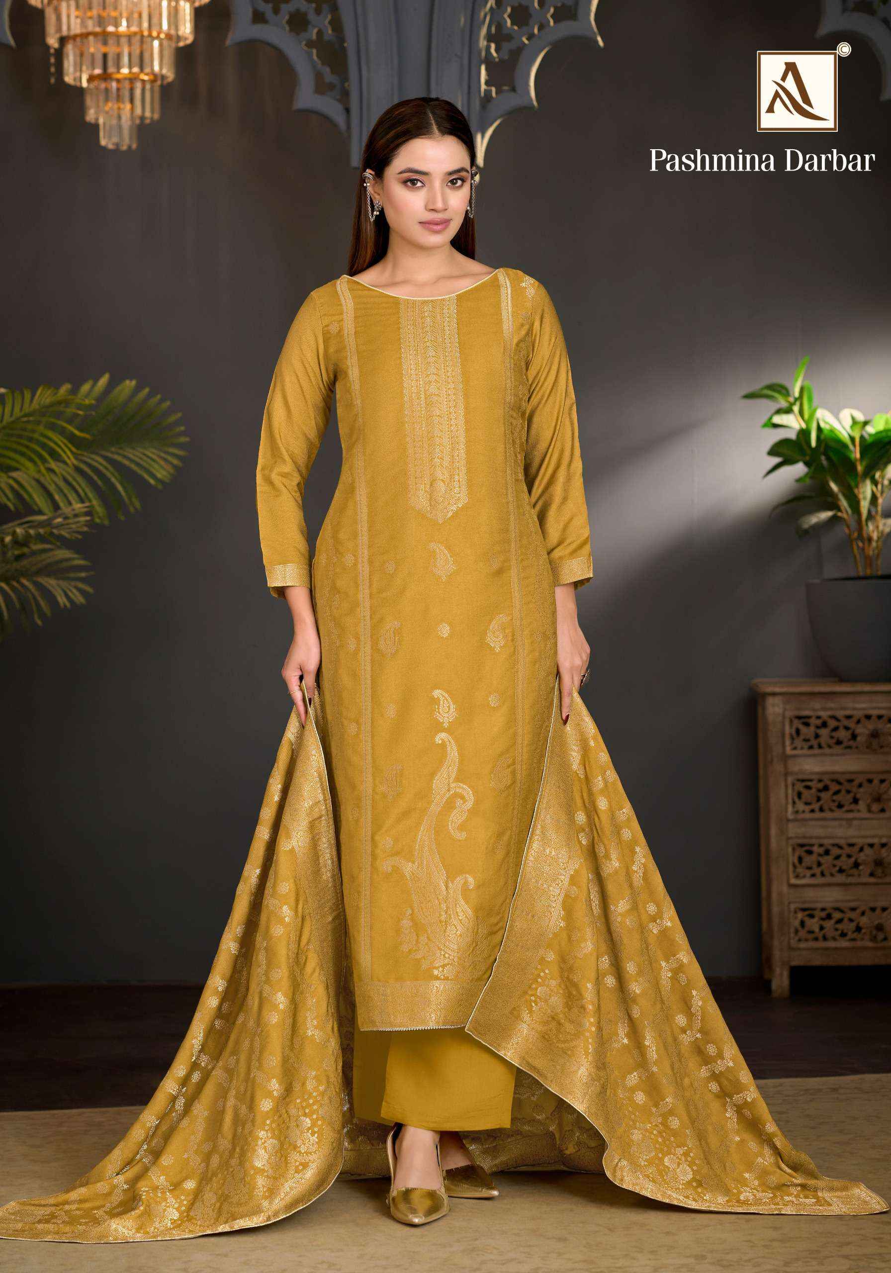 Alok Pashmina Darbar Pashmina Dress Material 6 pcs Catalogue