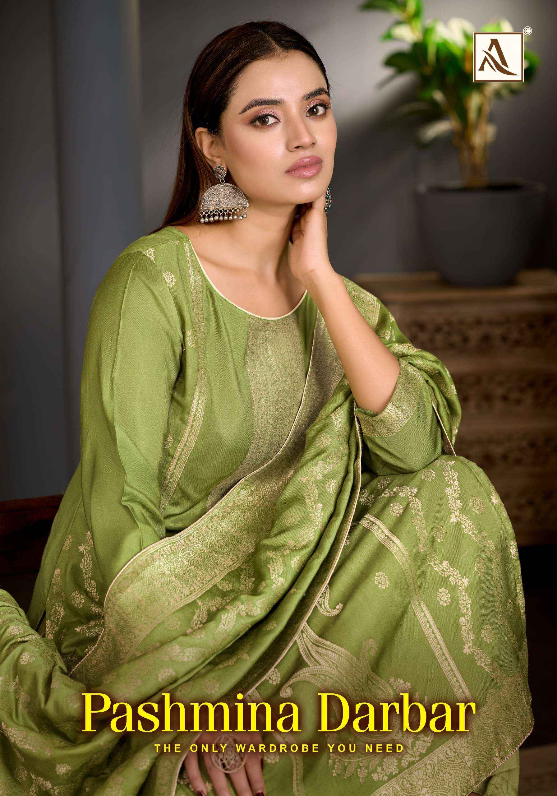 Alok Pashmina Darbar Pashmina Dress Material 6 pcs Catalogue