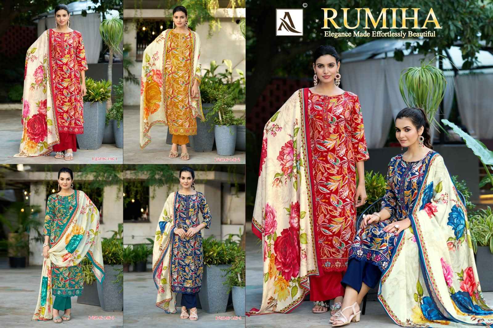 Alok Rumiha Zam Dress Material 4 pcs Catalogue