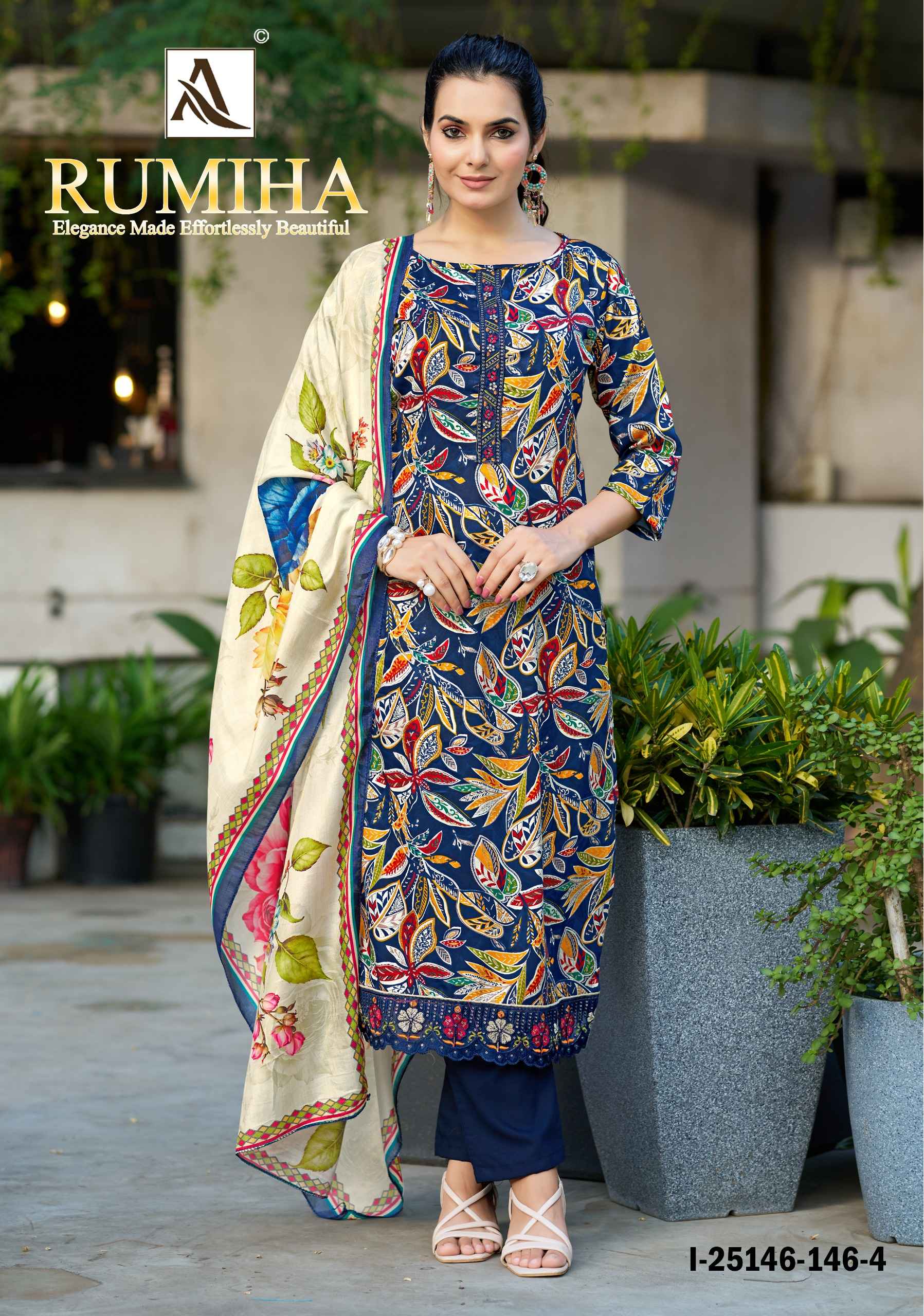 Alok Rumiha Zam Dress Material 4 pcs Catalogue