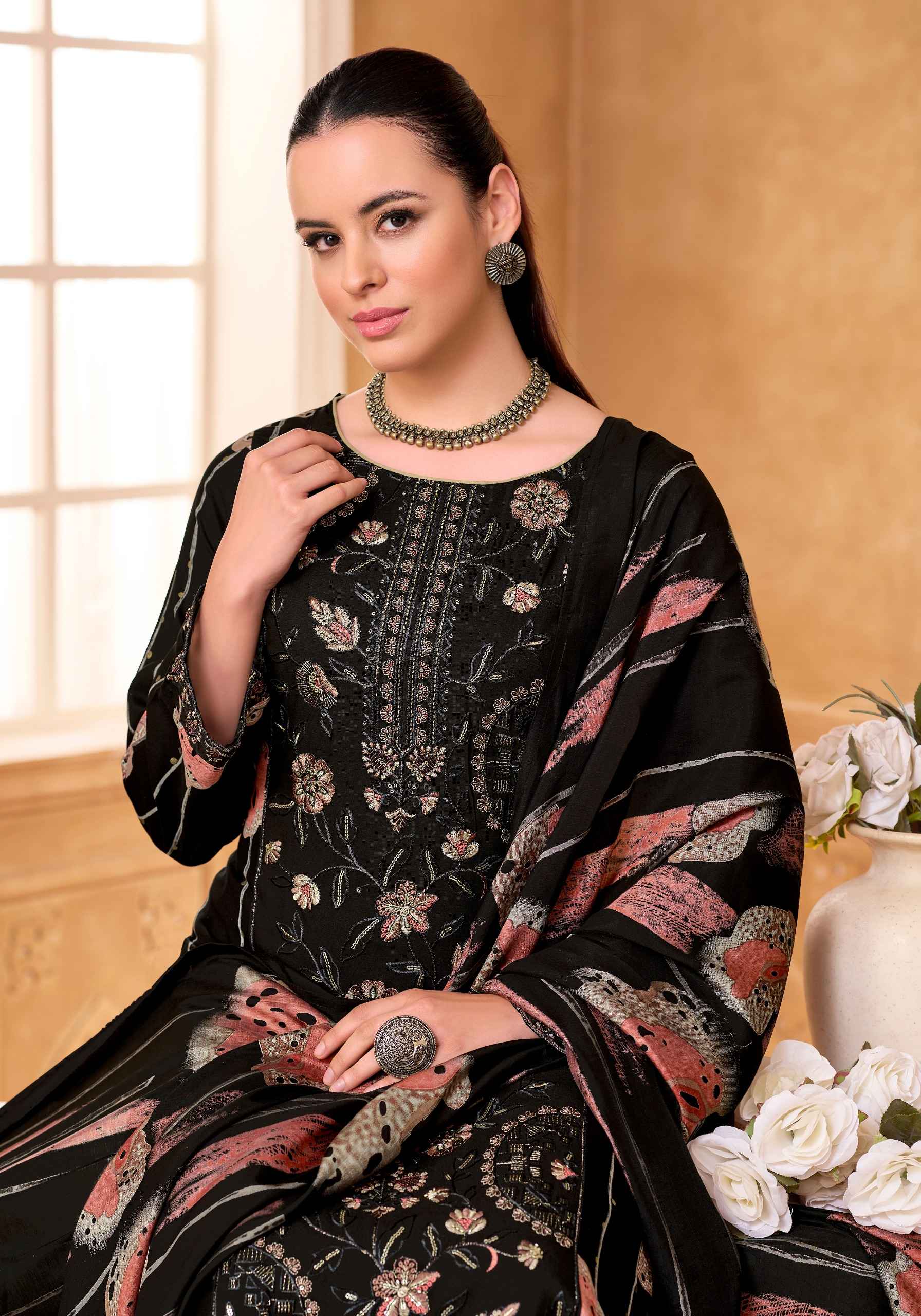 Alok Sakina Vol 8 Viscose Rayon Dress Material 6 pcs Catalogue