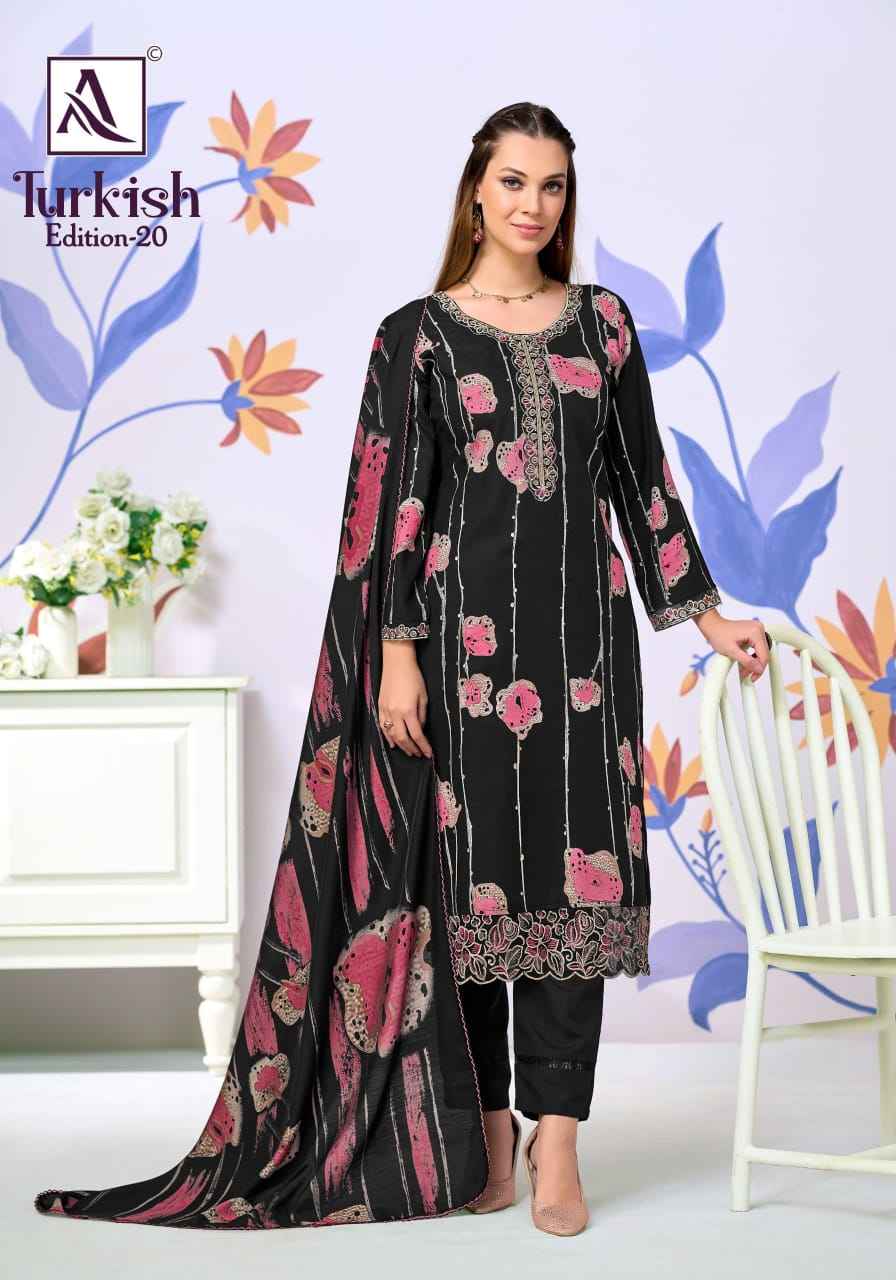 Alok Turkish Edition 20 Viscose Reyon Dress Material 6 pcs Catalogue