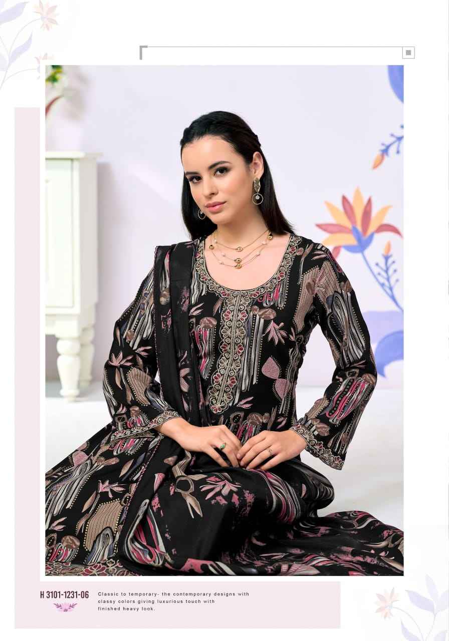 Alok Turkish Edition 20 Viscose Reyon Dress Material 6 pcs Catalogue