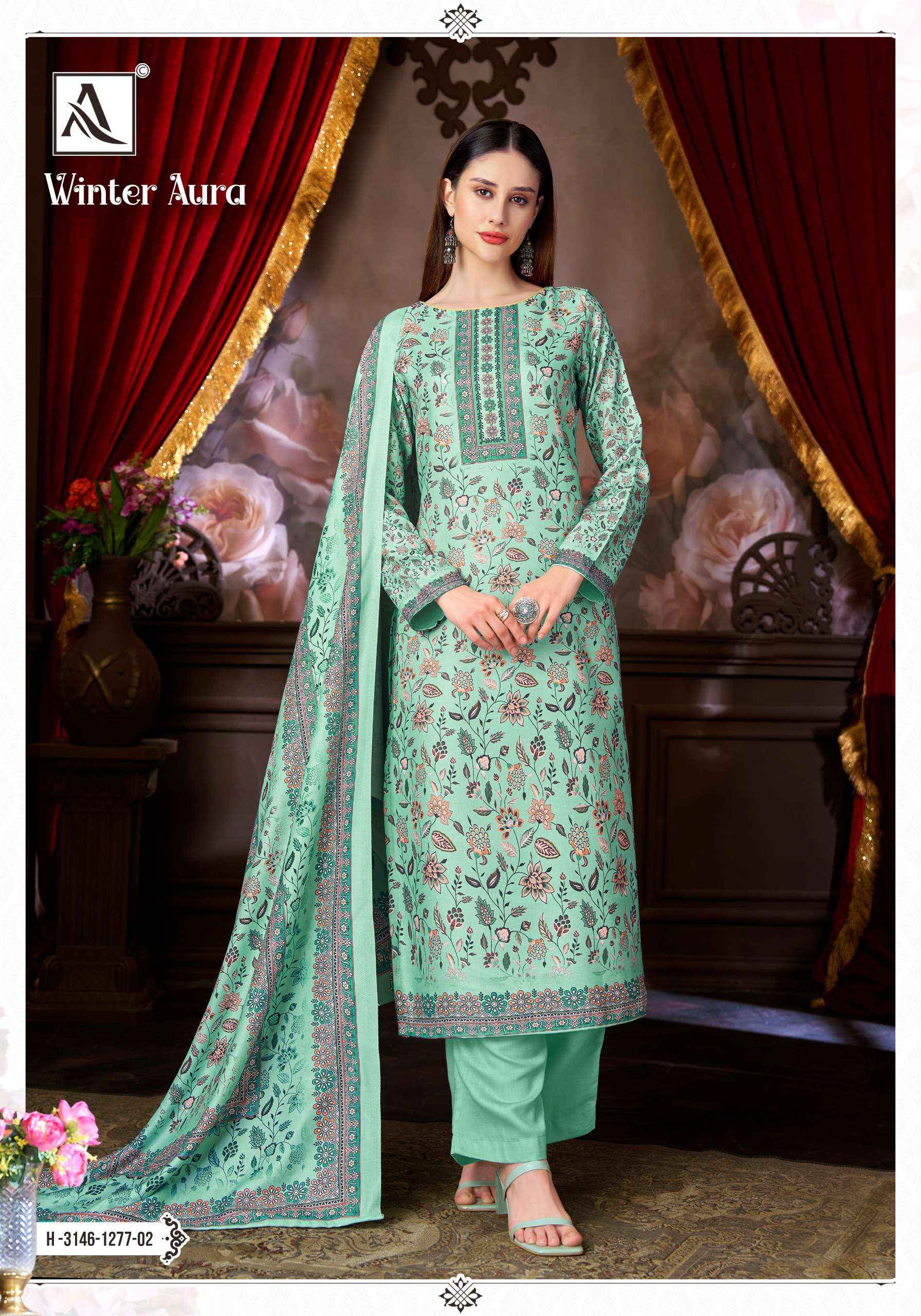 Alok Winter Aura Pashmina Dress Material 6 pcs Catalogue