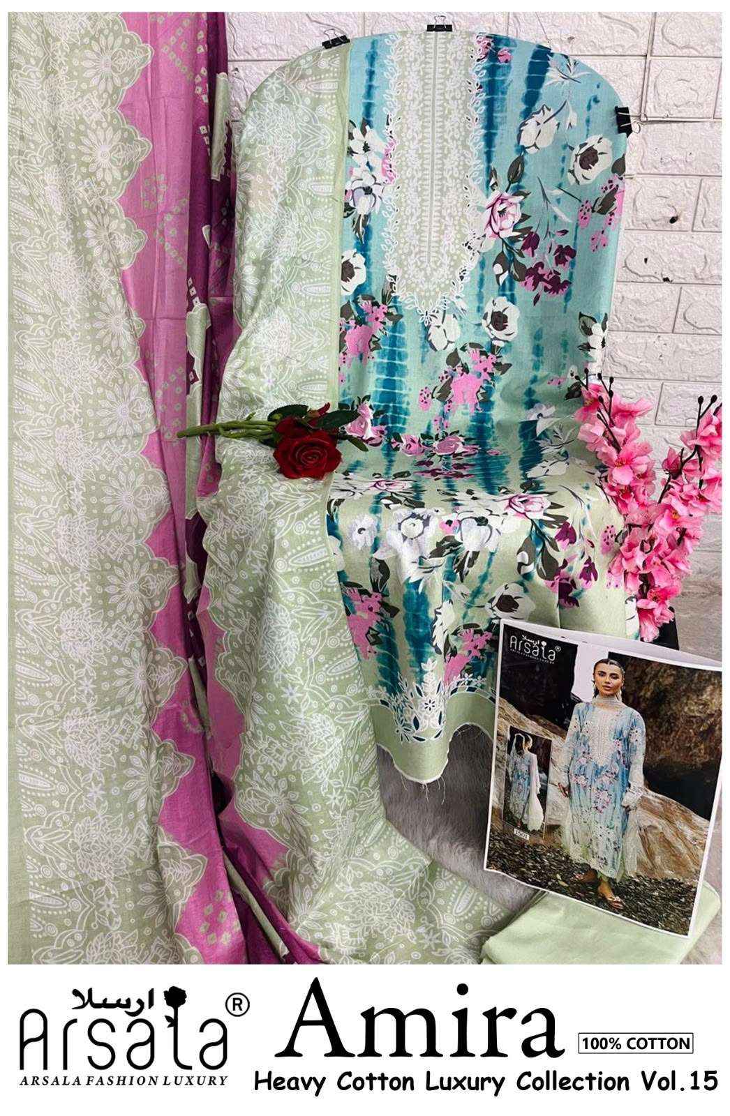 Arsala Fashion Amira Vol 15 Cotton Dress Material 6 pcs Catalogue
