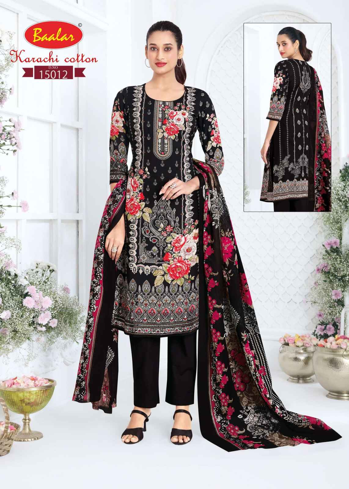 Baalar Karachi Cotton Vol 15 Cotton Dress Material 12 pcs Catalogue