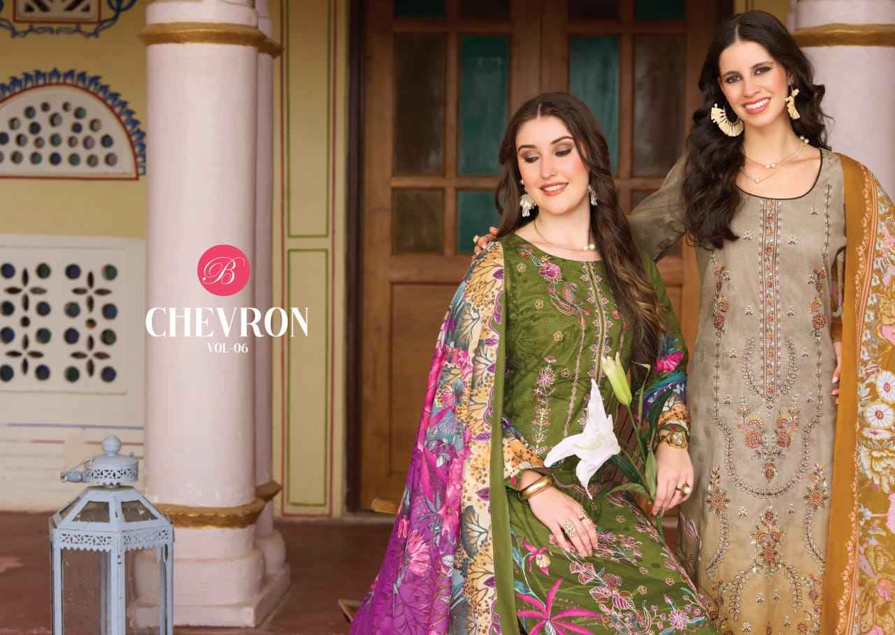 Belliza Chevron Vol 6 Cotton Dress Material 6 pcs Catalogue