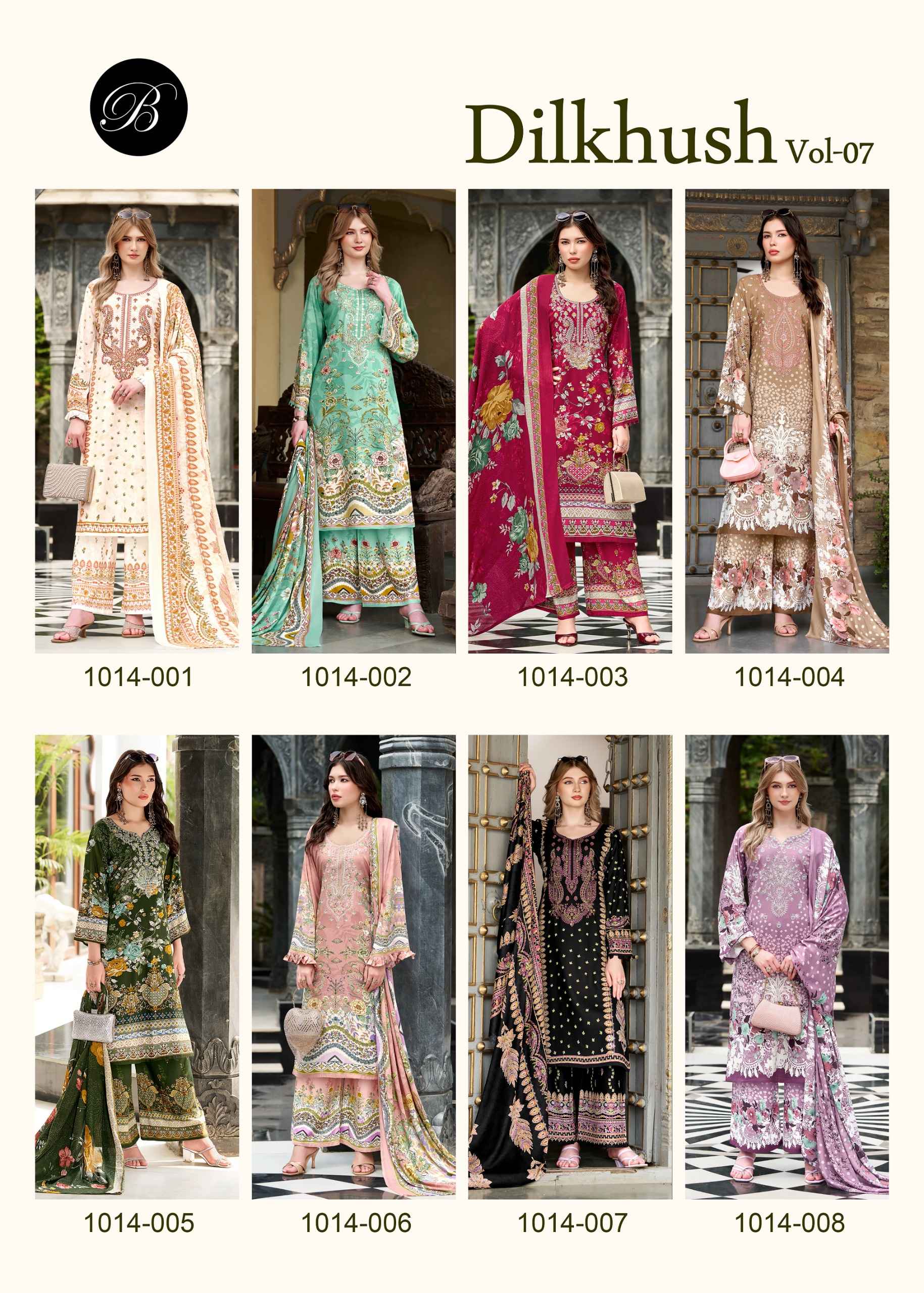 Belliza Dilkhush Vol 7 Viscose Rayon Dress Material 8 pcs Catalogue