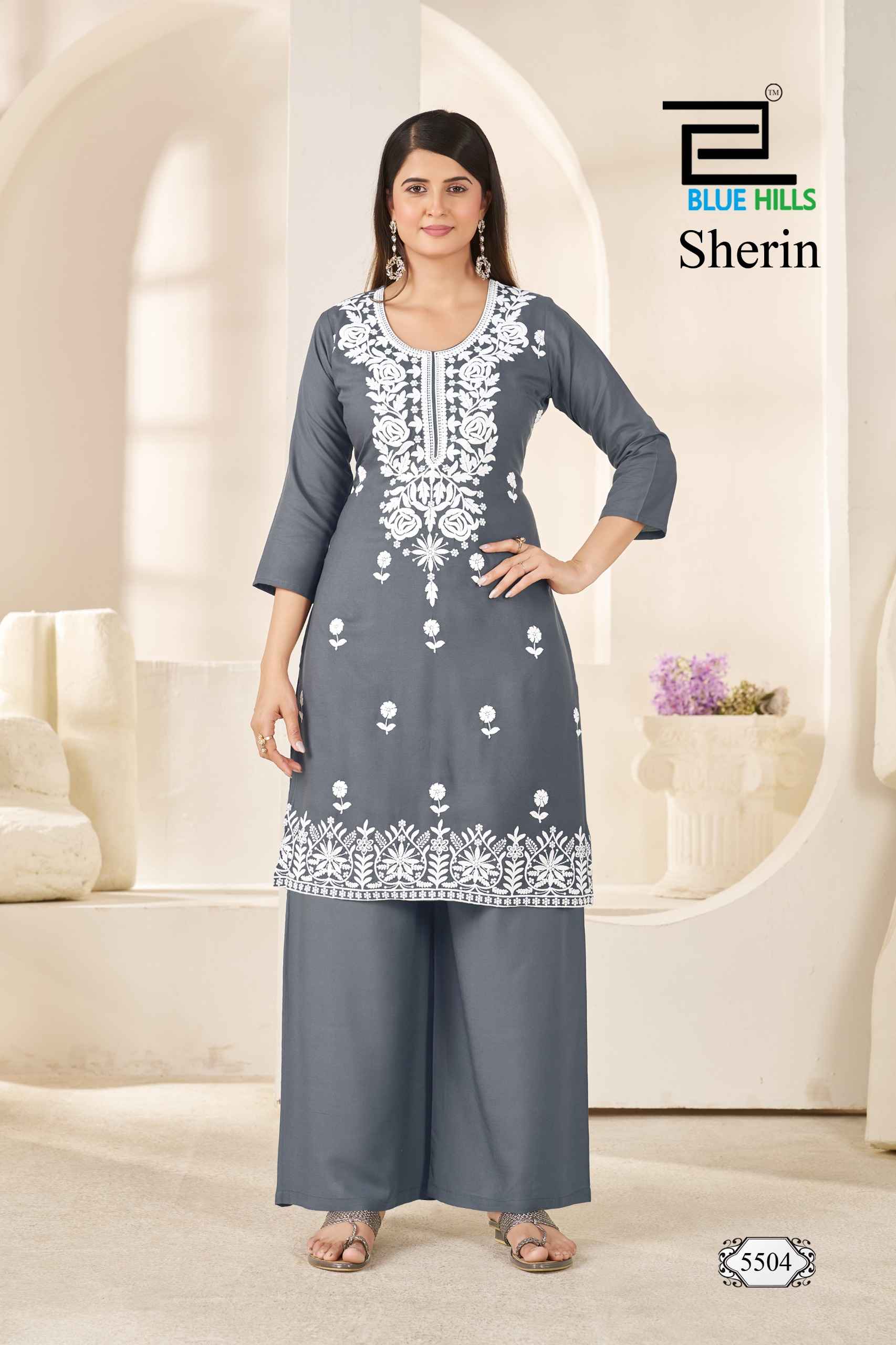 Blue Hills Sherin Rayon Kurti With Plazzo 4 pcs Catalogue