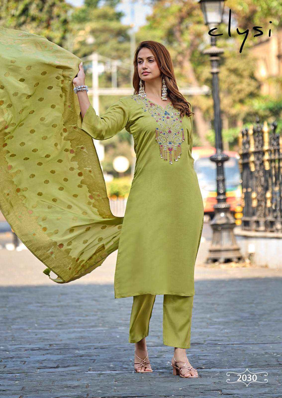 Clysi Nooria Roman Simmer Kurti Combo 4 pcs Catalogue