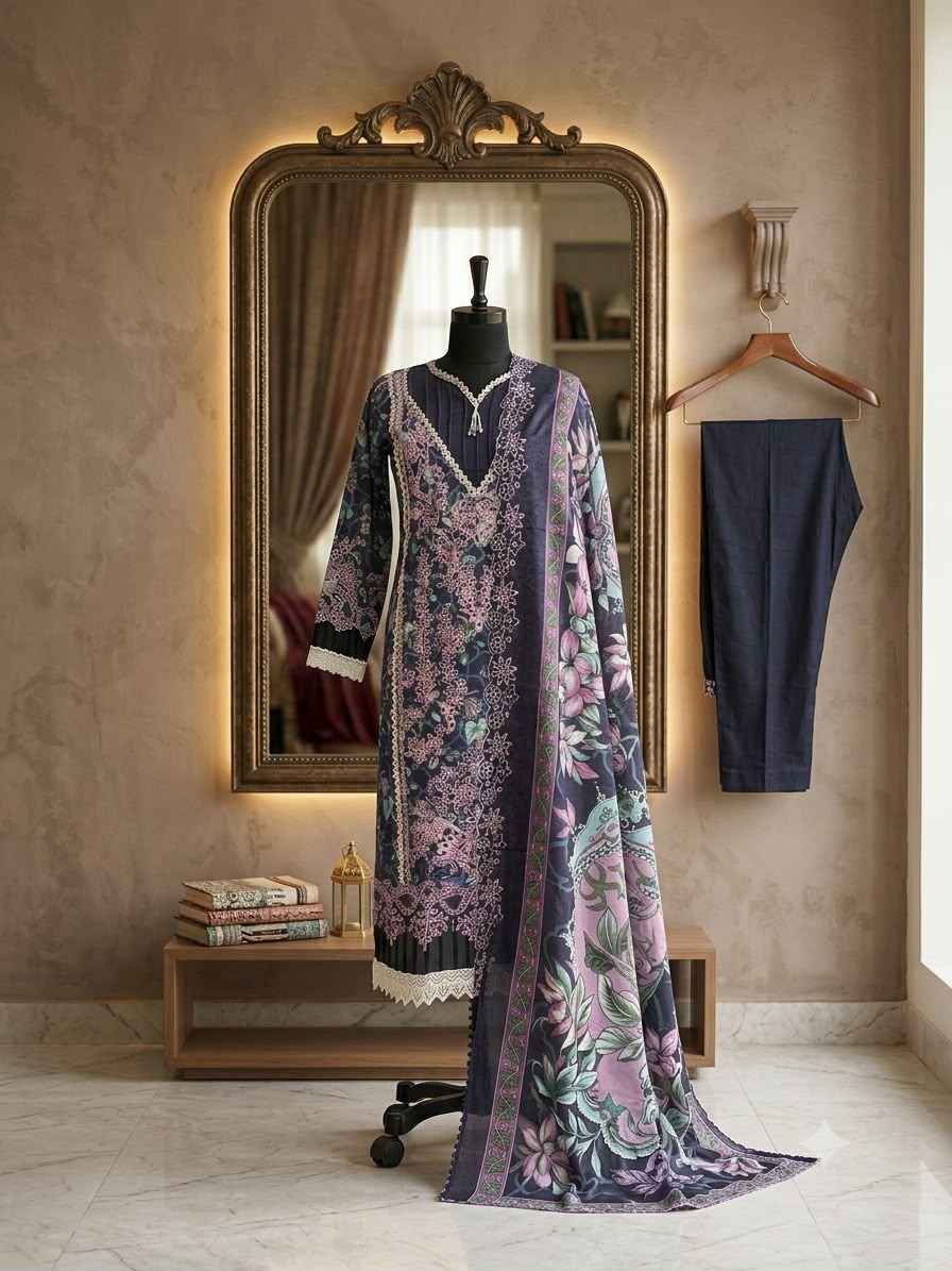 Cosmos Aqeeq Premium Vol 1 Readymade Lawn Cotton Dress 4 pcs Catalogue