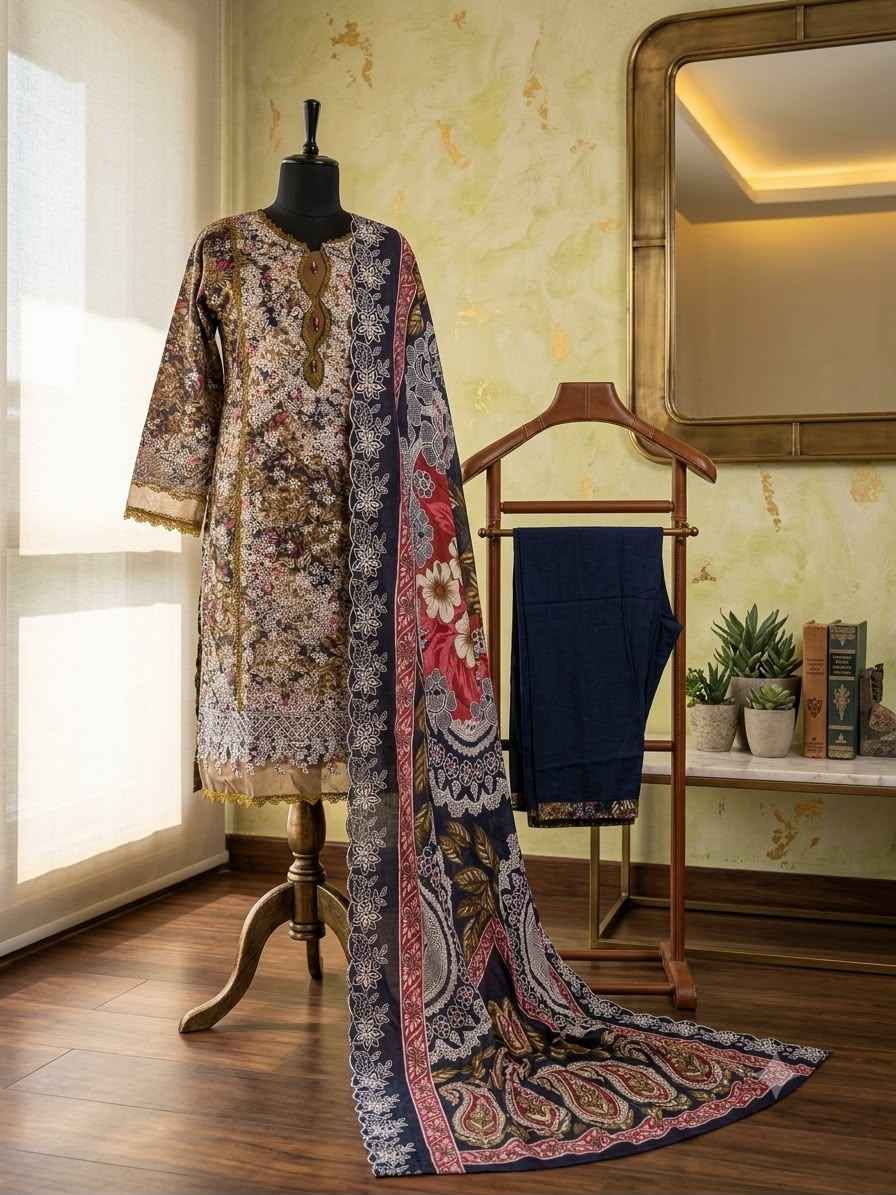 Cosmos Aqeeq Premium Vol 1 Readymade Lawn Cotton Dress 4 pcs Catalogue