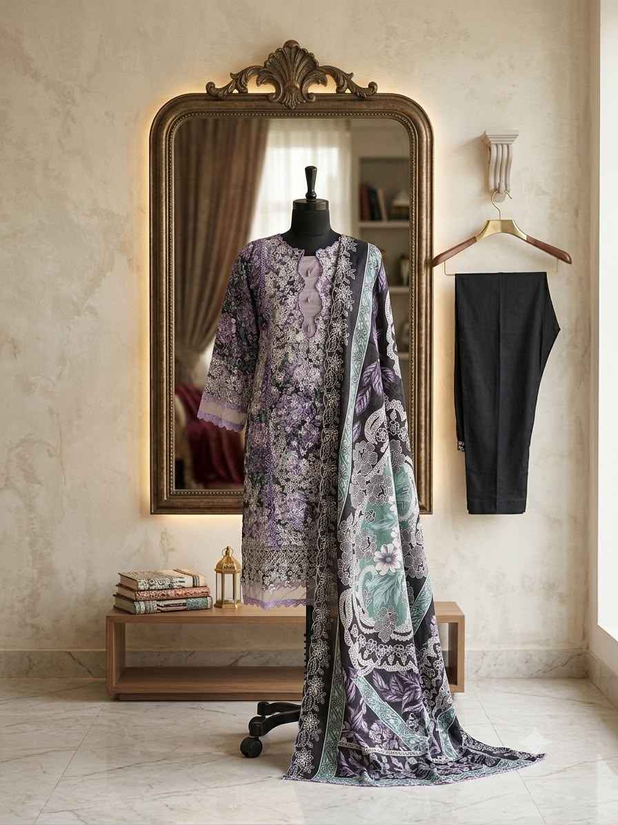 Cosmos Aqeeq Premium Vol 1 Readymade Lawn Cotton Dress 4 pcs Catalogue
