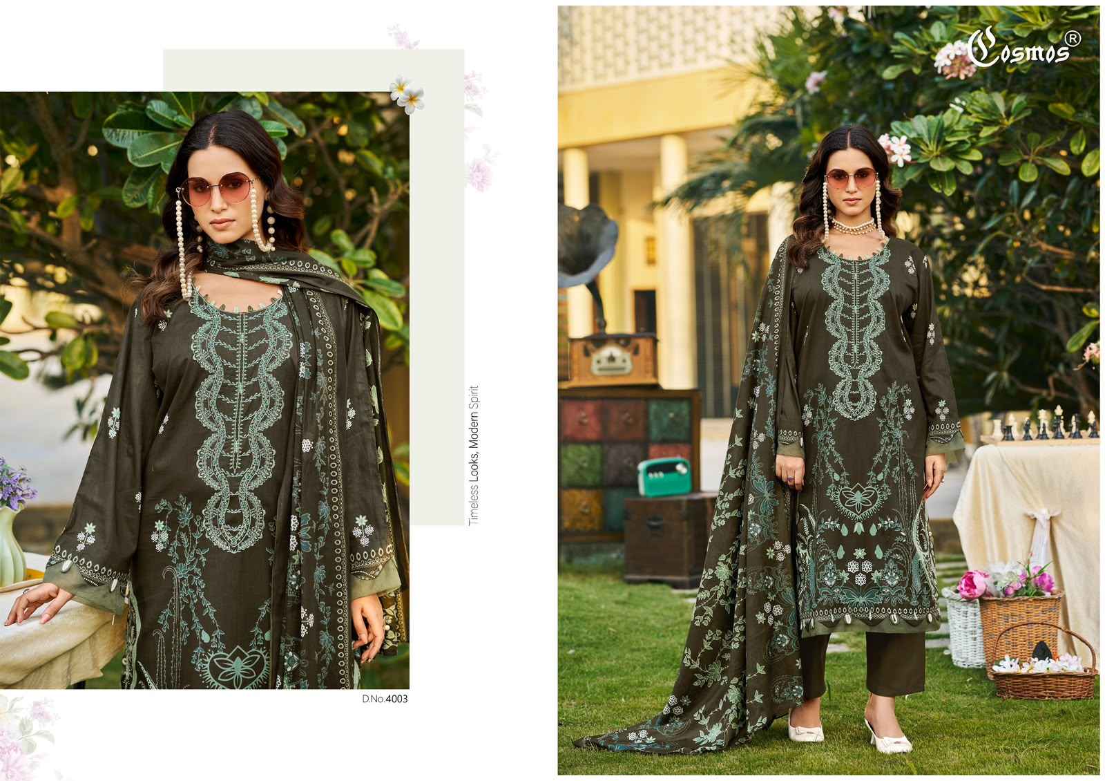Cosmos Bliss Lawn Vol 4 Lawn Cotton Dress Material 8 pcs Catalogue