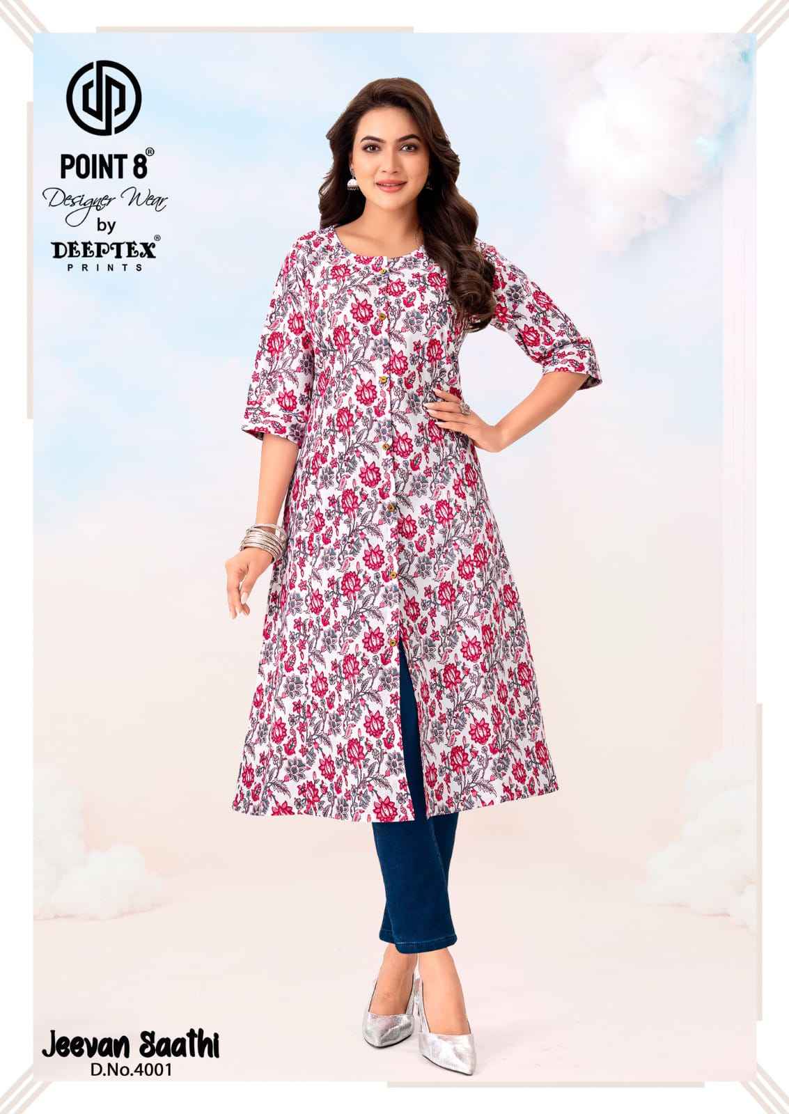 Deeptex Jeevan Sathi Vol 4 Long Cotton Kurti 10 pcs Catalogue