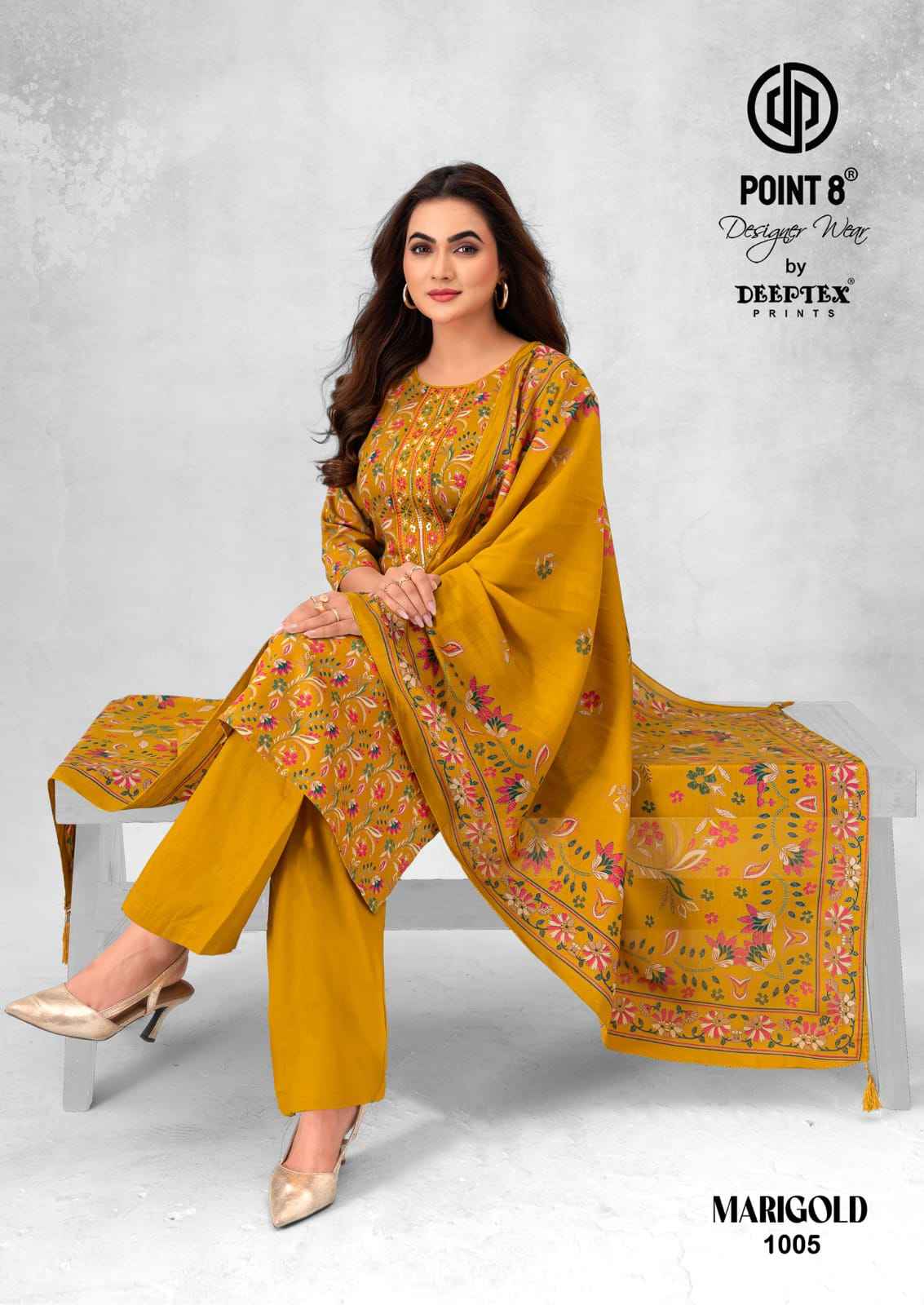 Deeptex Mari Gold Vol 1 Readymade Jam Satin Dress 8 pcs Catalogue