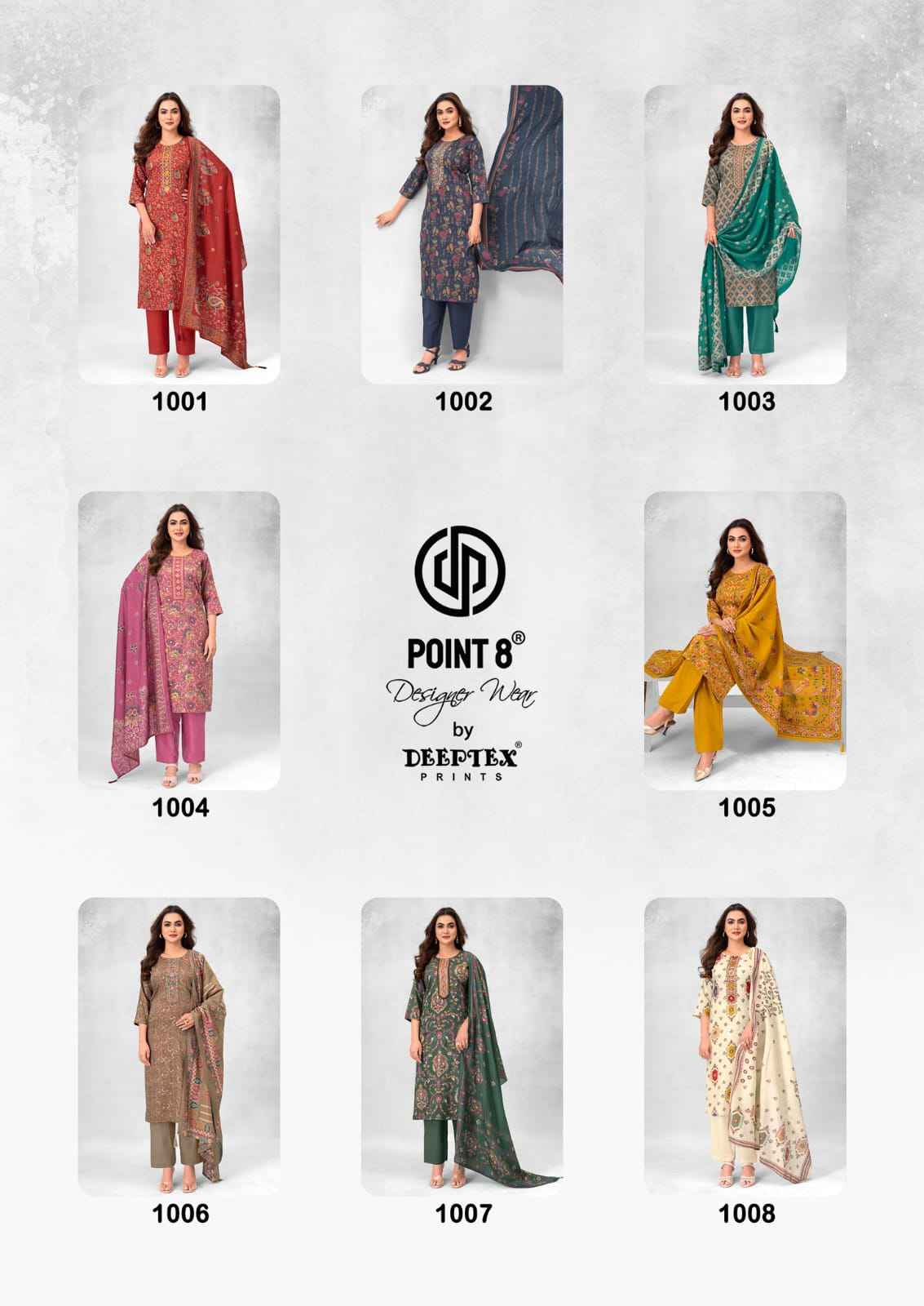 Deeptex Mari Gold Vol 1 Readymade Jam Satin Dress 8 pcs Catalogue