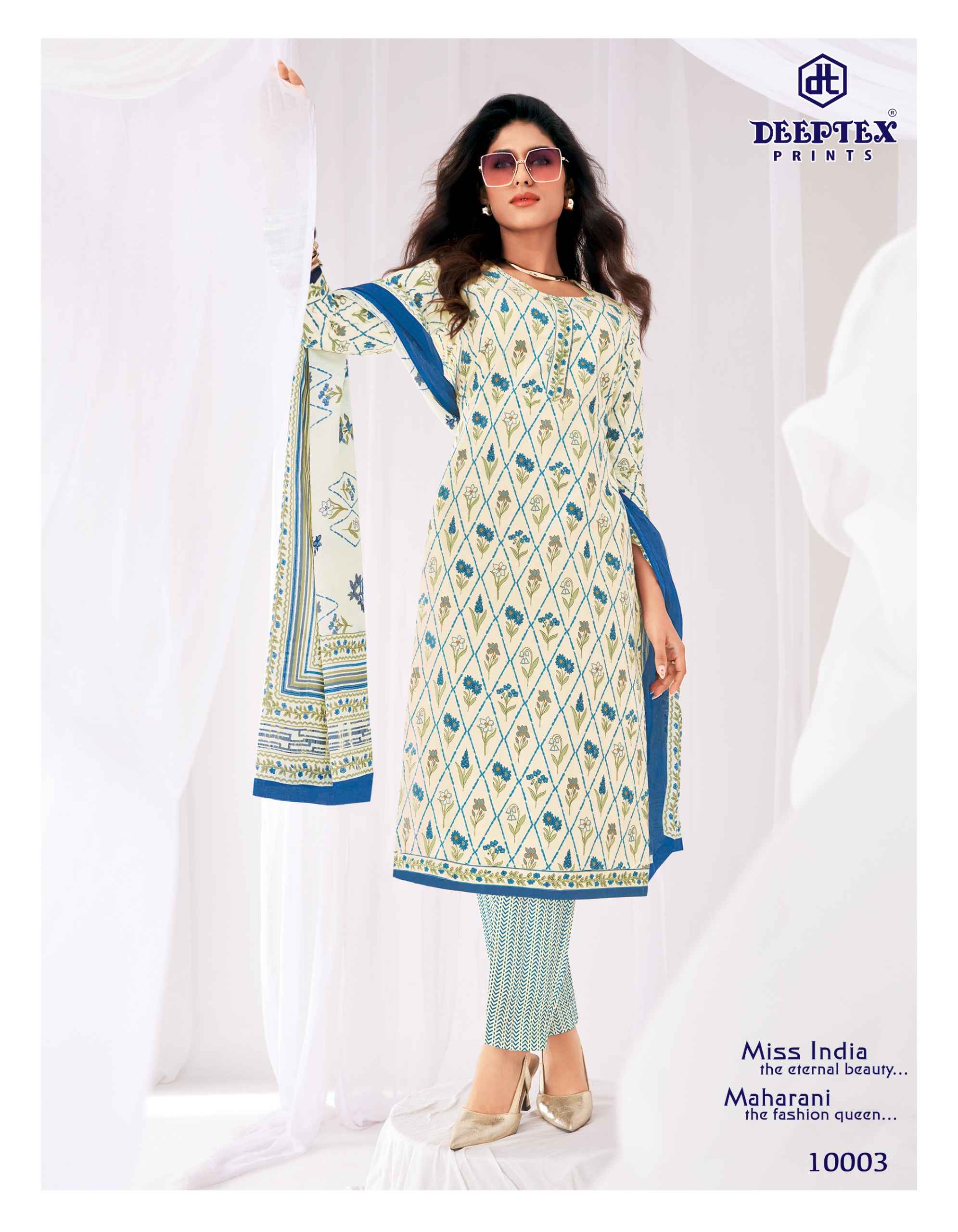 Deeptex Miss India Vol 100 Cotton Dress Material 16 pcs Catalogue