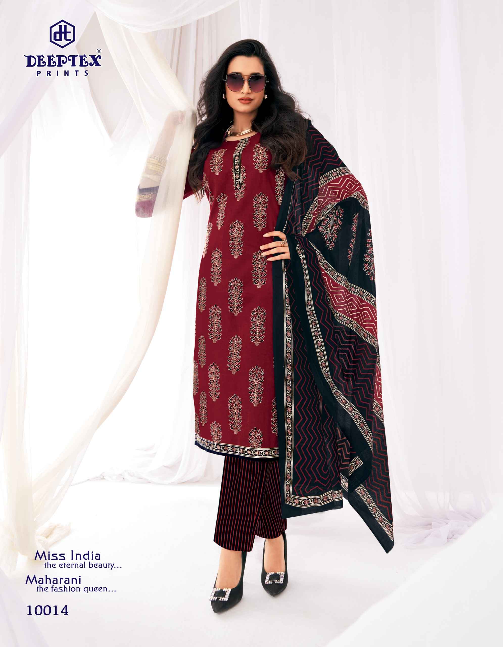 Deeptex Miss India Vol 100 Cotton Dress Material 16 pcs Catalogue